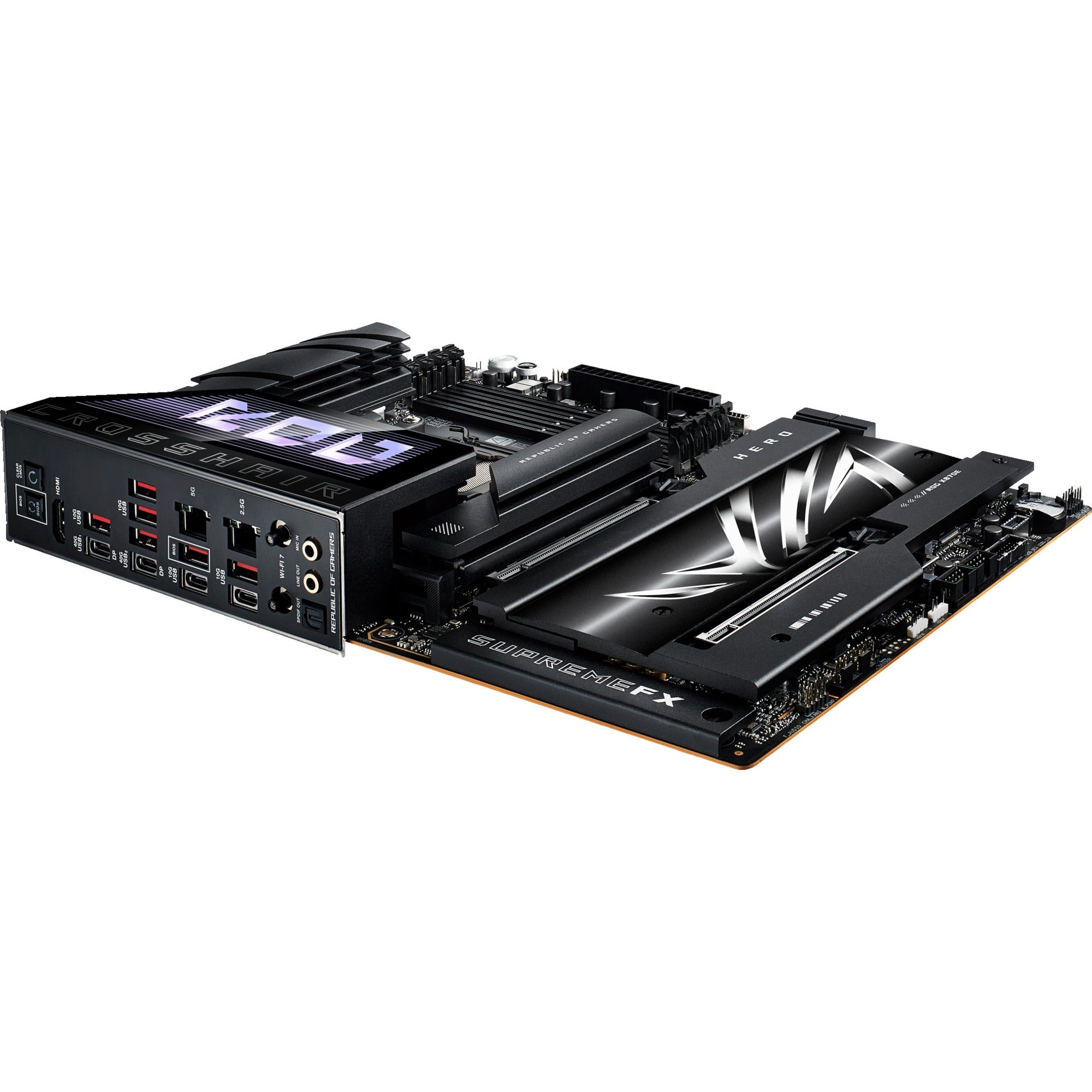 Asus rog crosshair x870e hero socket am5 moederbord (raid, 5gb-lan, 2,5gb-lan, wi-fi 7, bt, sound, atx)