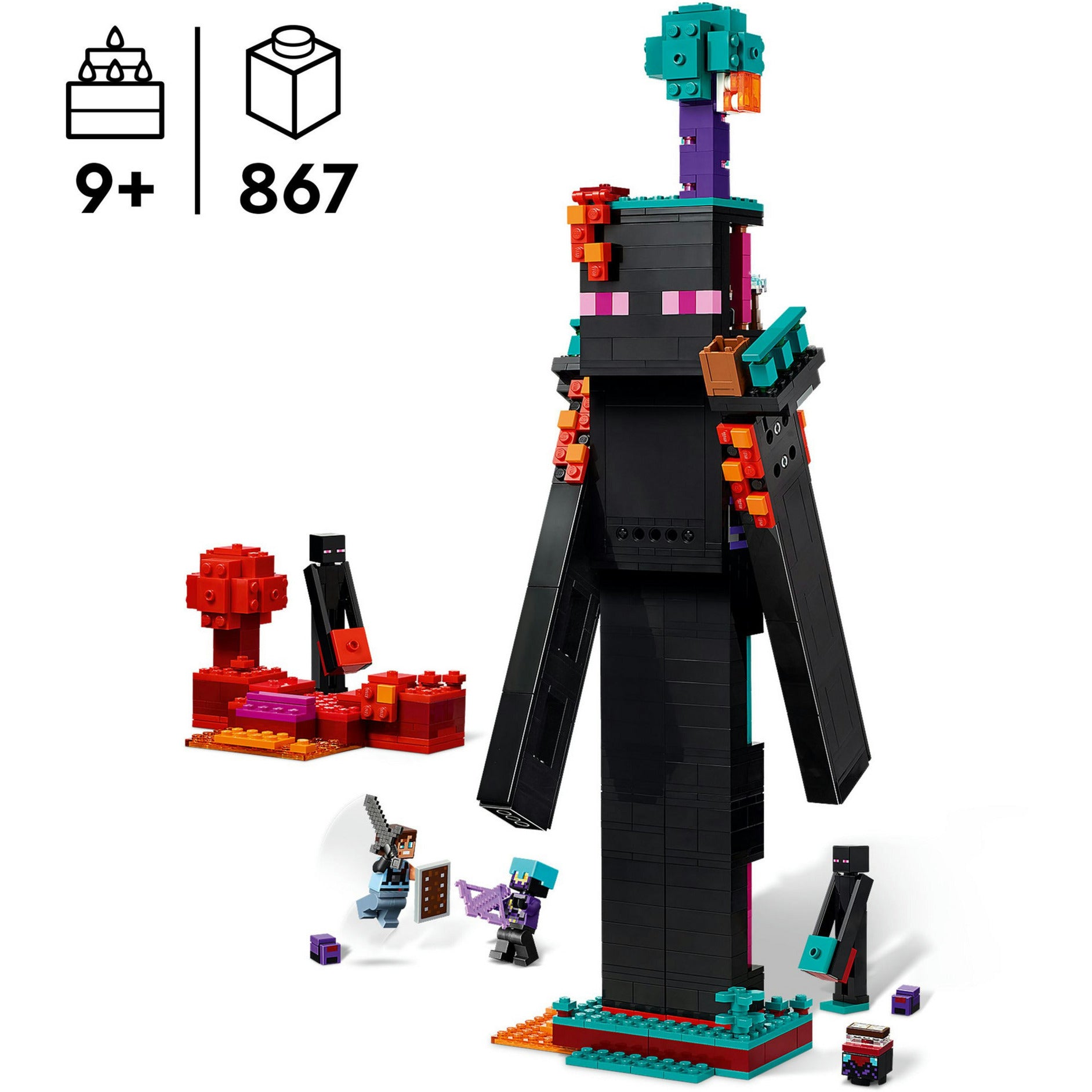 Lego minecraft - de enderman toren constructiespeelgoed (21279)
