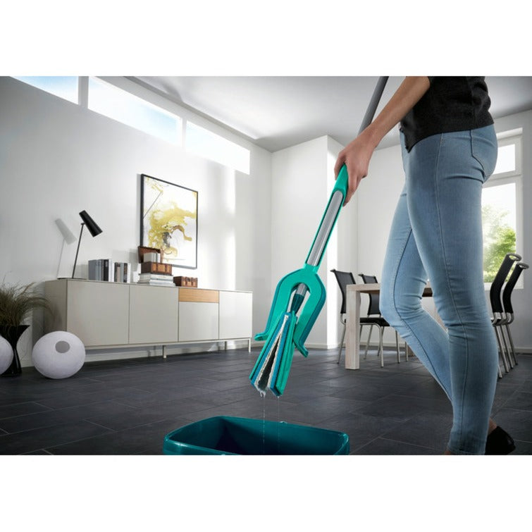 Leifheit picobello vloerwisser s micro duo met steel - 27 cm wisbreedte - turqouise - grijs