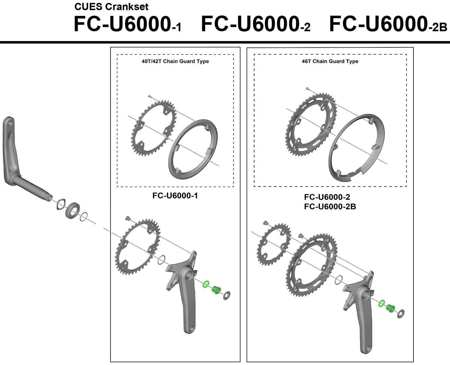 Shimano crank fixing bolt for fc-u6000 fc-u4010-2