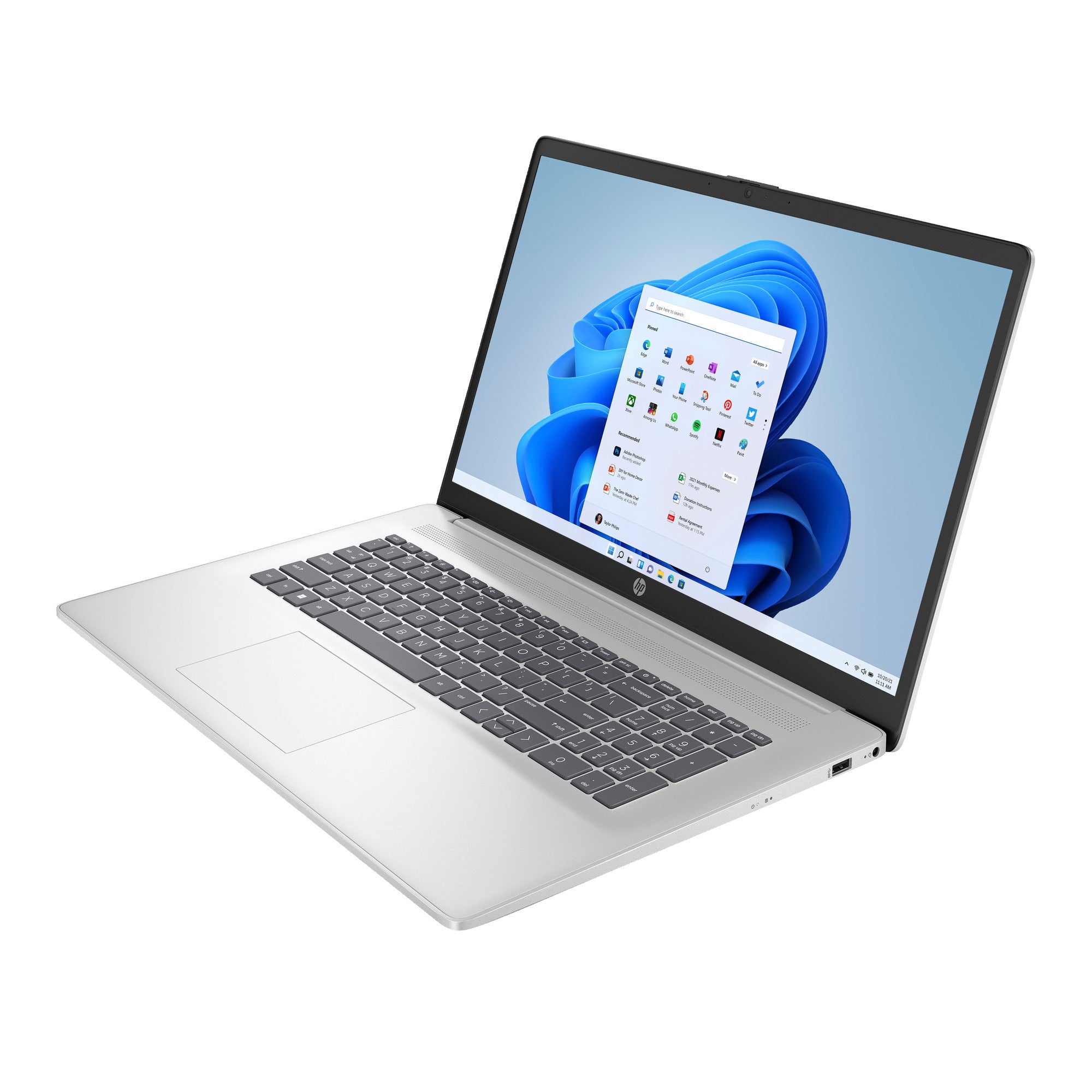Hp 17-cn3053nd (bn6m0ea) 17.3 laptop (zilver | i5-1334u | iris xe graphics | 8 gb | 512 gb ssd)