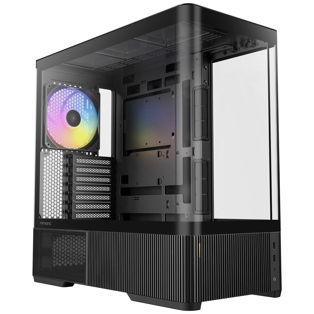Antec c6 curve argb midi tower behuizing (zwart | 2x usb-a | 1x usb-c | tempered glass)
