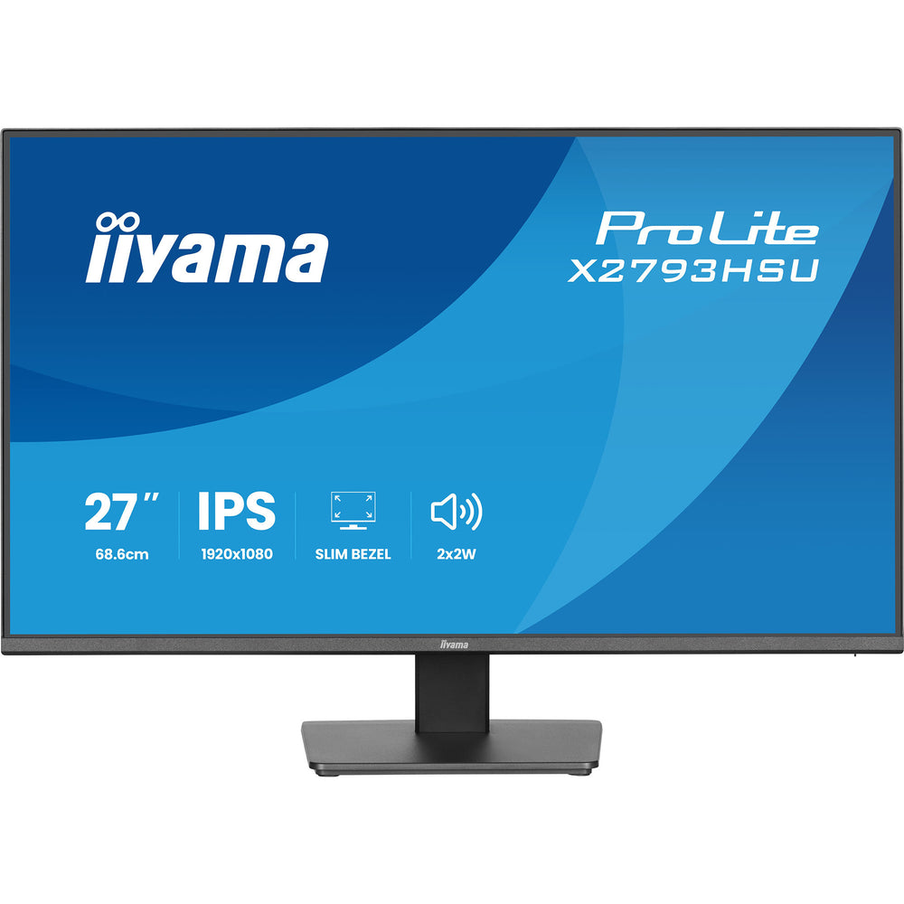 Iiyama prolite x2793hsu-b1 27 monitor (zwart (mat), 120 hz, hdmi, displayport, usb, audio)