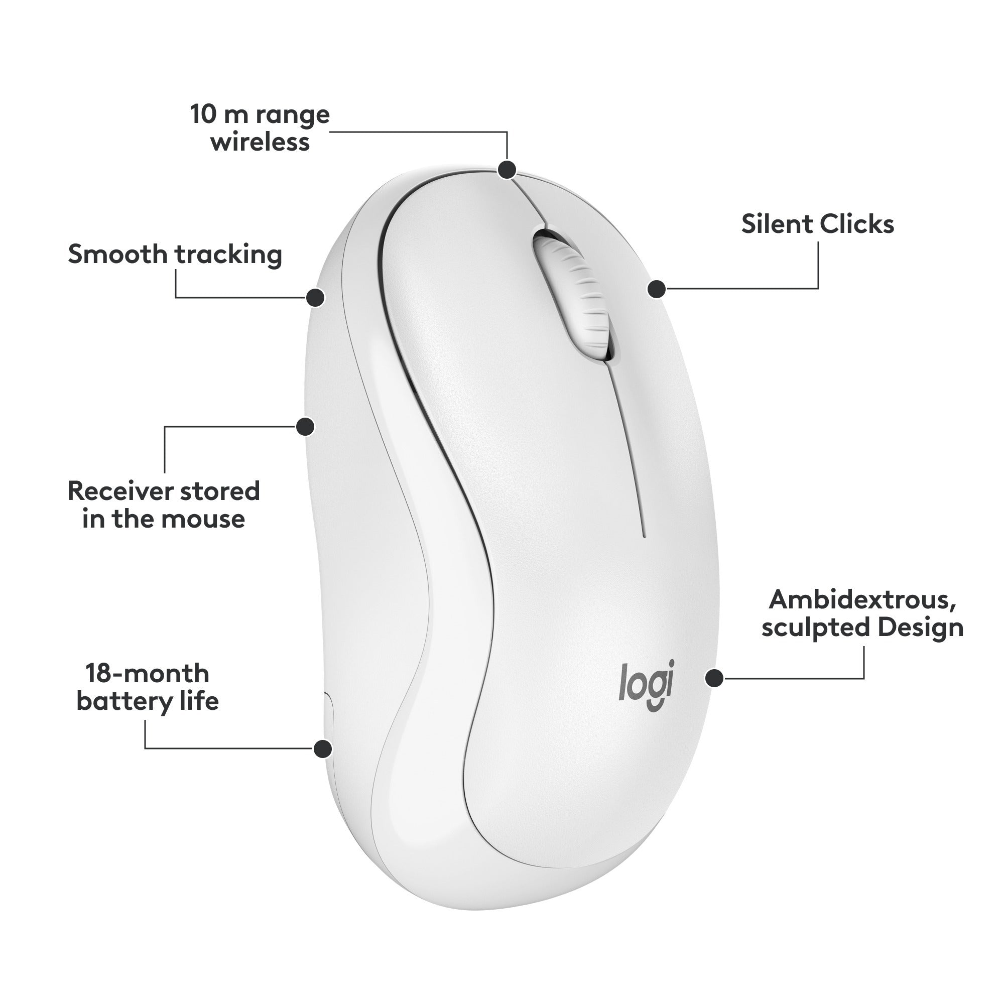 Logitech Logitech MK295 Silent Draadloze Toetsenbord- en Muiscombinatie