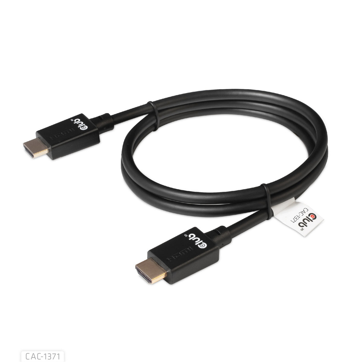 Club 3d gecertificeerde ultra high speed hdmi 2.1 kabel (zwart, 1 meter, 8k)