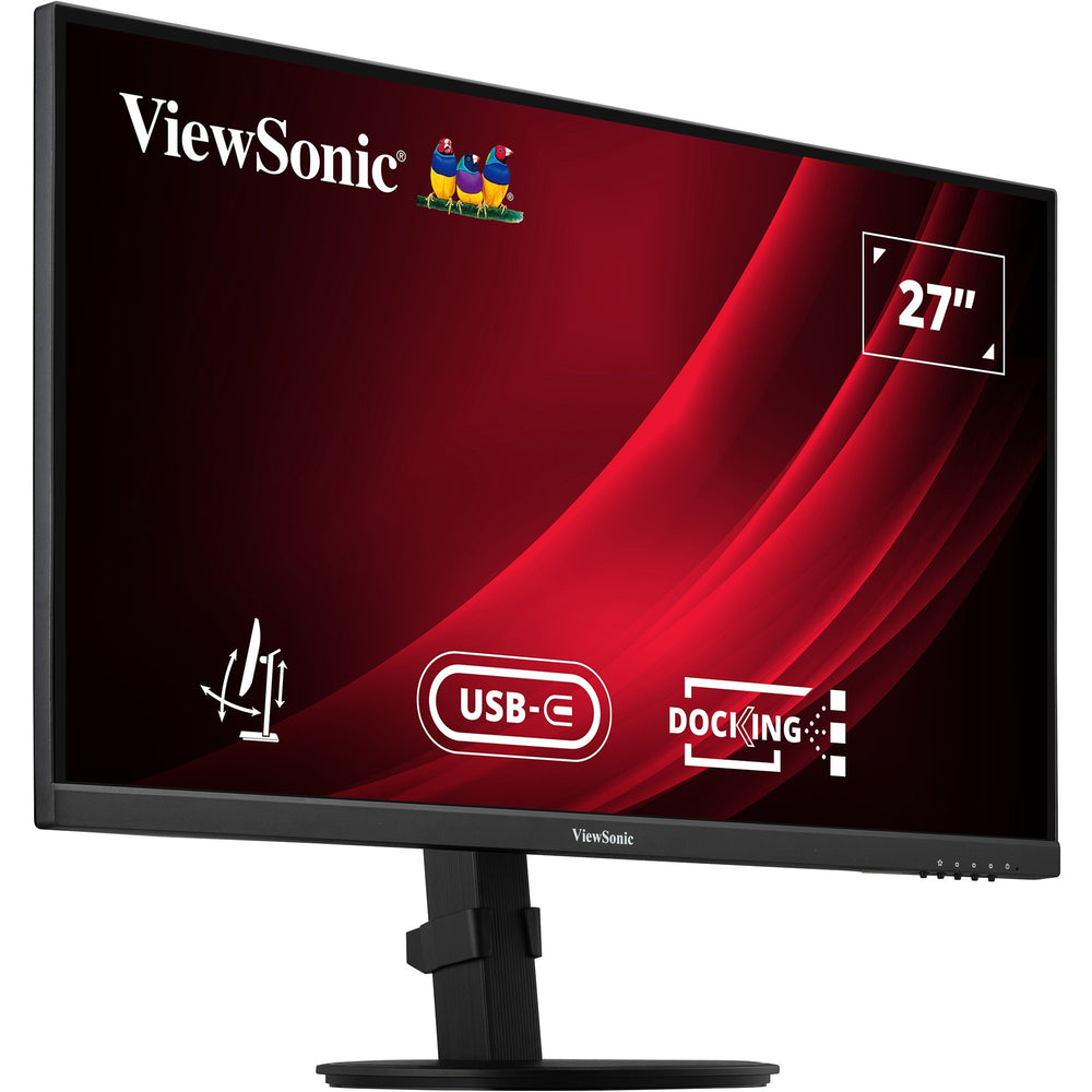 Viewsonic vg2709u-2k dockingmonitor met dubbele luidsprekers en daisy chain 27 (zwart (mat), 1x hdmi, 1x displayport, 1x displayport uit, usb-c, usb-a ,100hz)