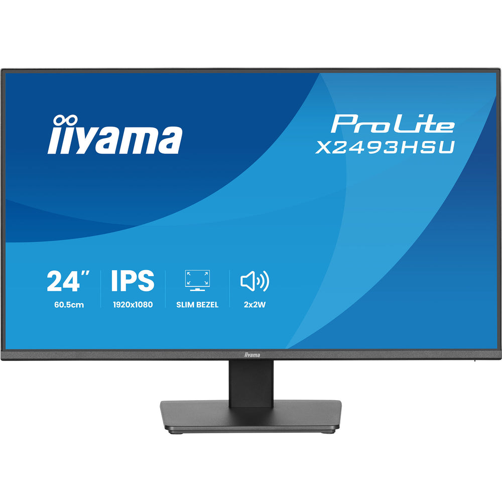 Iiyama prolite x2493hsu-b1 23.8 monitor (zwart (mat), 120 hz, hdmi, displayport, usb, audio)