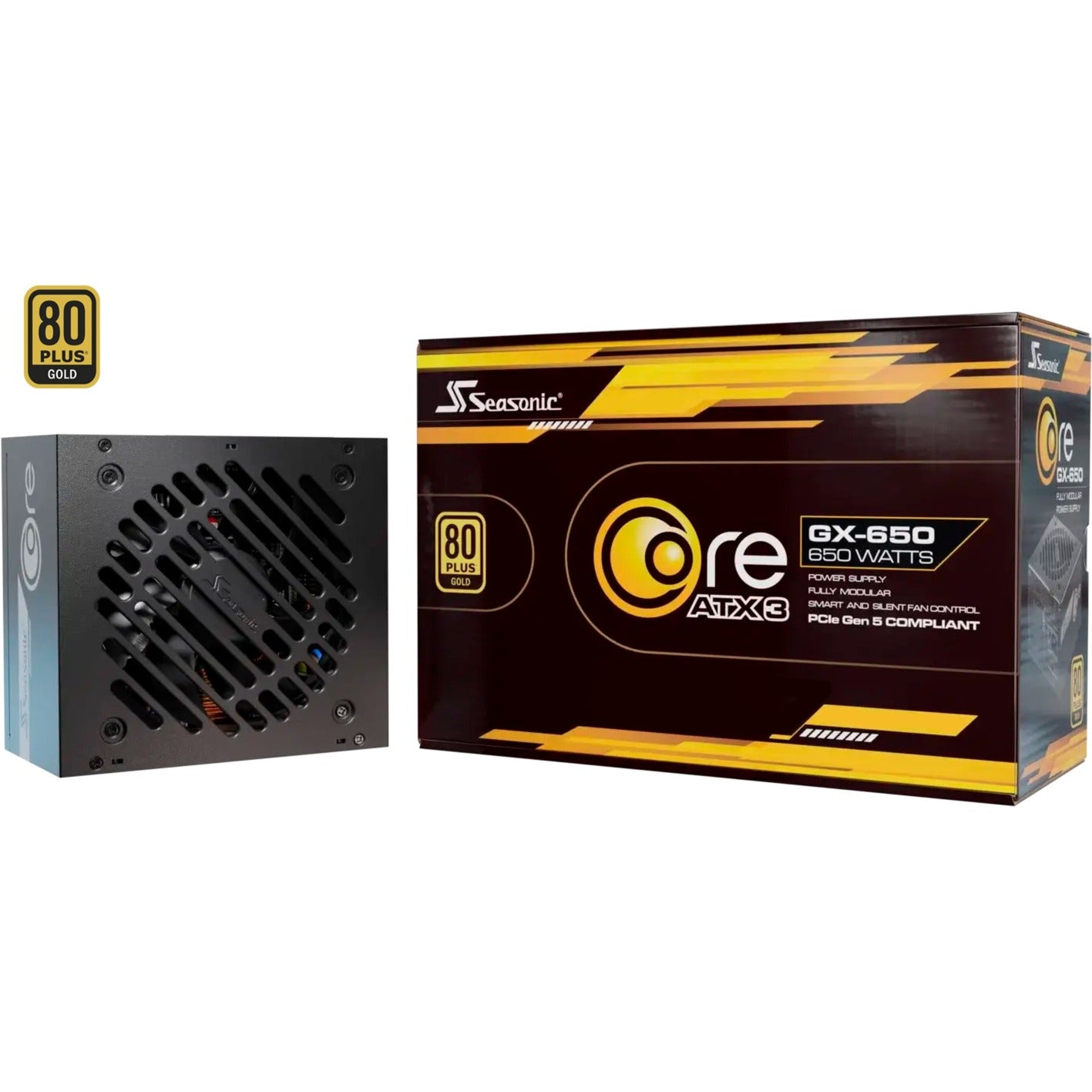 Seasonic core gx-650-v2 modulaire 650 watt voeding (zwart, 1x 12v-2x6, 2x pcie)