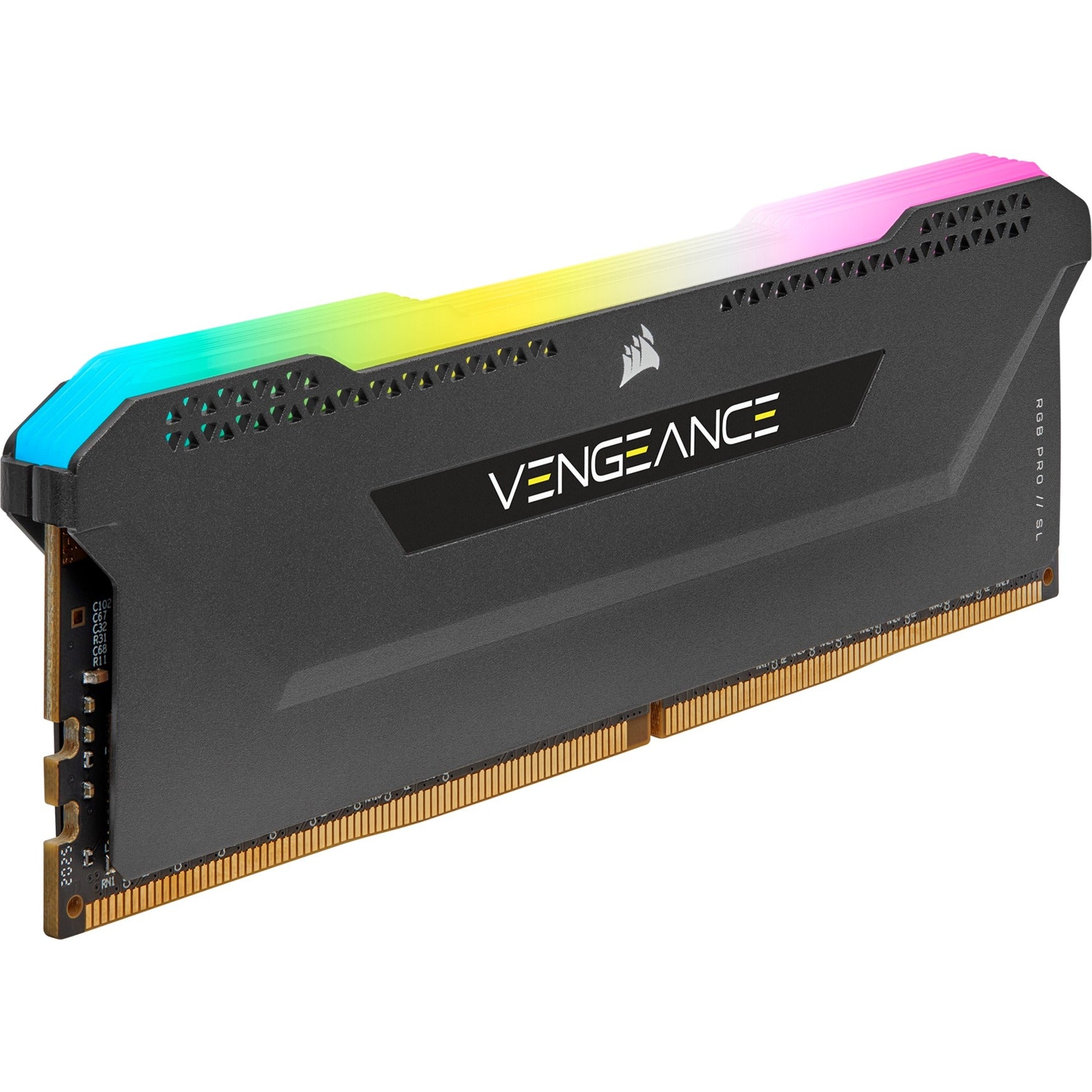 Corsair 32 gb ddr4-3200 (2x 16 gb) kit werkgeheugen (zwart, cmh32gx4m2z3200c16, vengeance rgb pro sl, xmp 2.0, amd ryzen optimized)