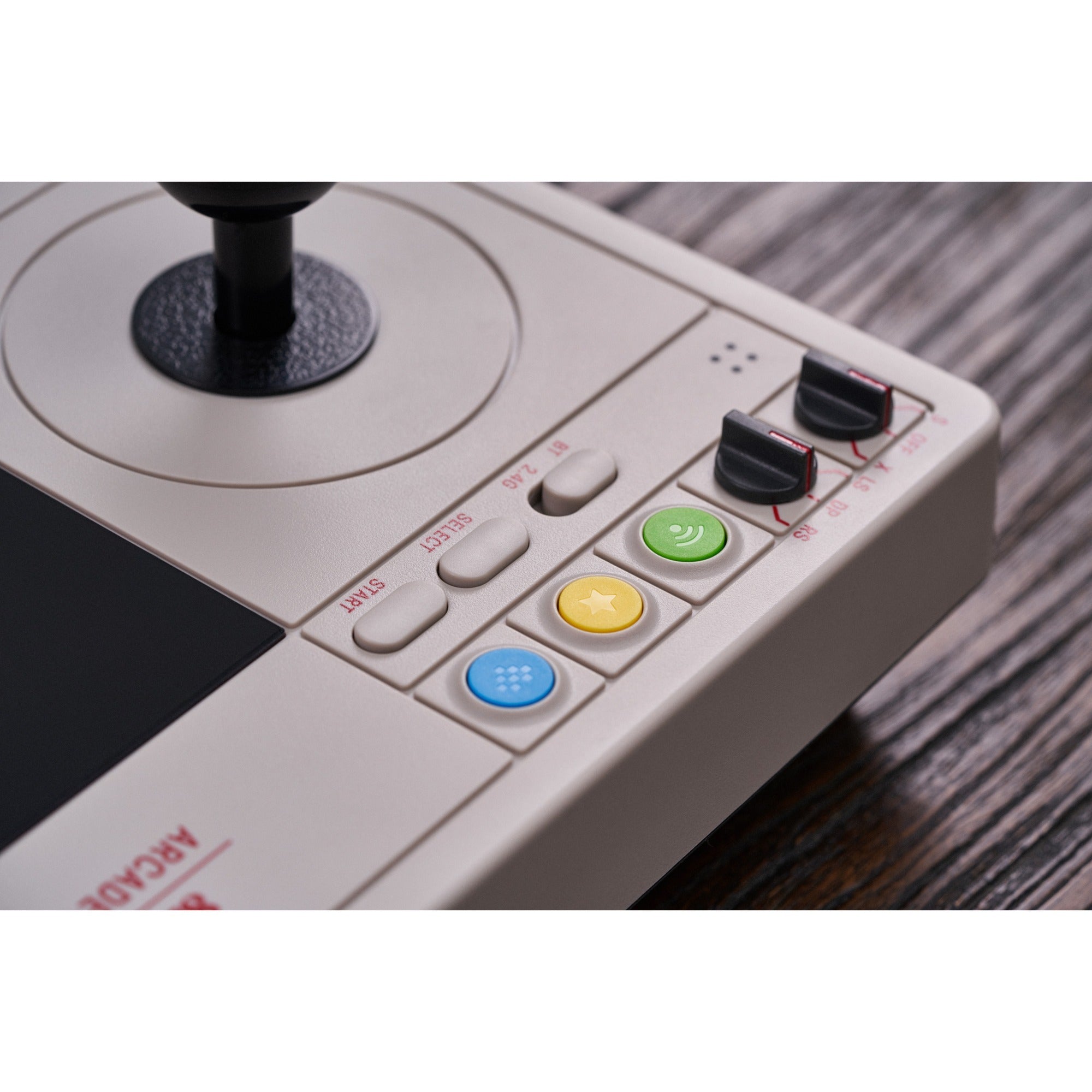 8bitdo arcade stick joystick (grijs, switch 1, switch 2, pc, bluetooth 2.4g usb-c)