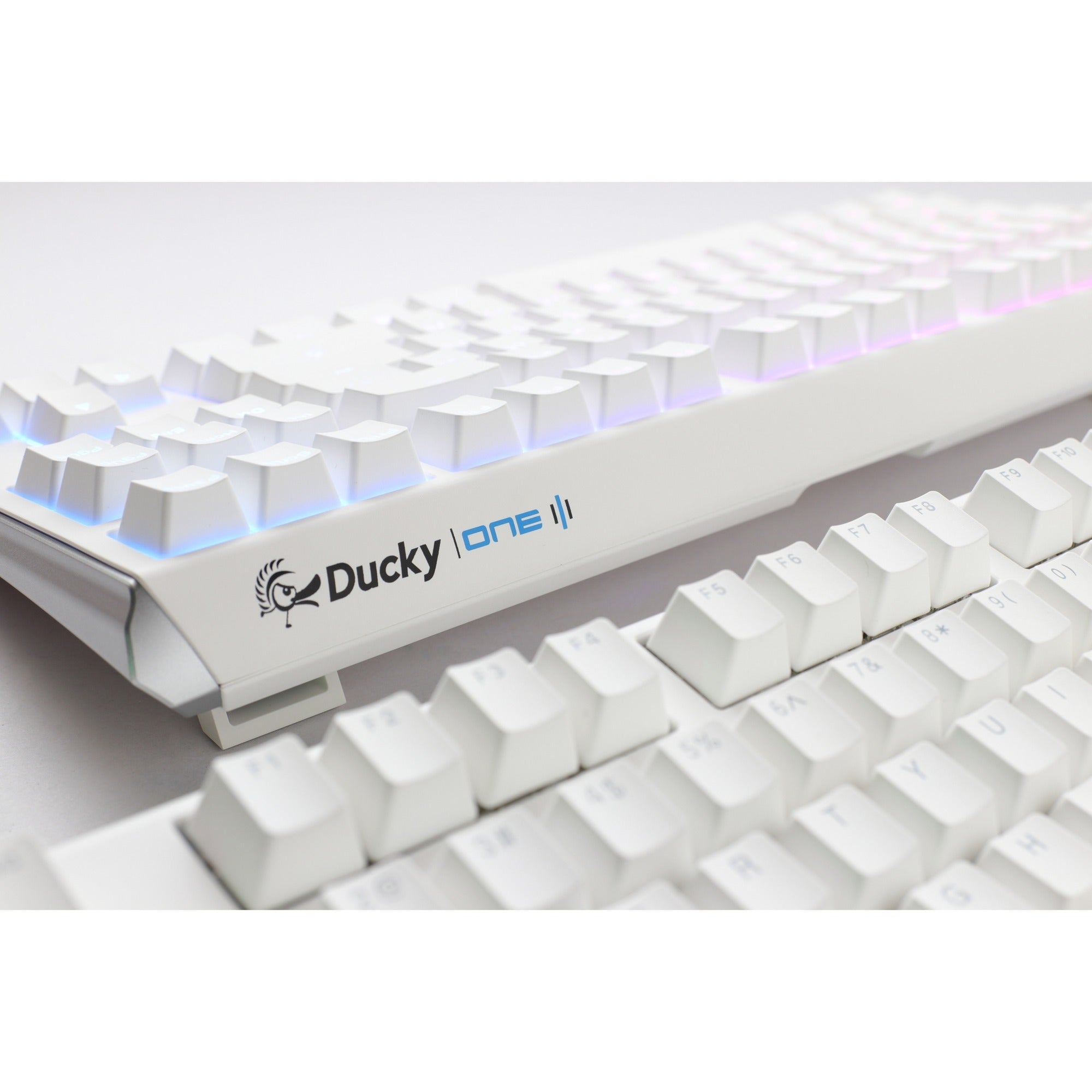Ducky one 3 classic pure white tkl, toetsenbord (wit, us lay-out, cherry mx speed silver, rgb led, double-shot pbt, hot-swappable, quack mechanics, 80%)