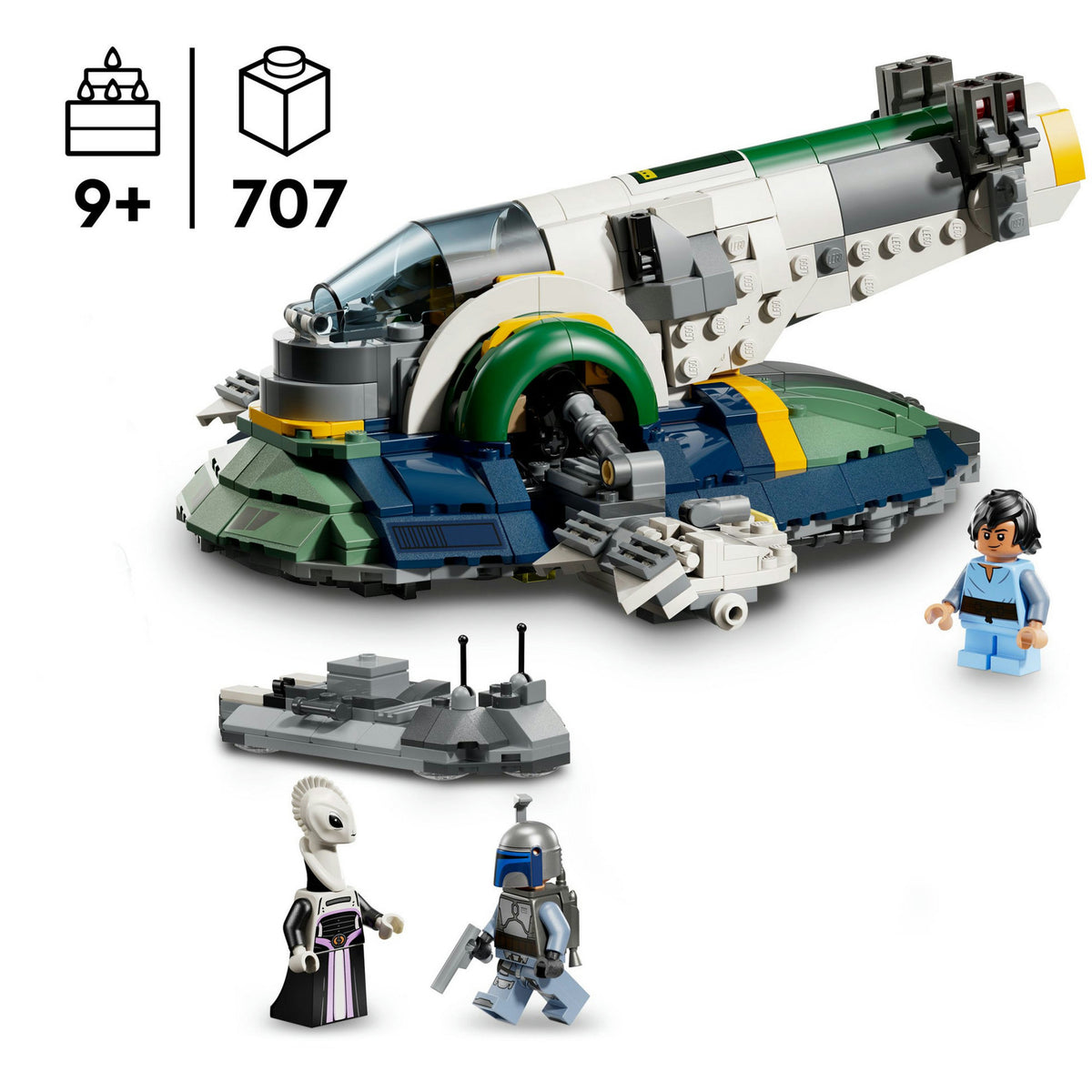 Lego star wars: attack of the clones jango fetts bouwbaar ruimteschip speelgoed voor kinderen 75433