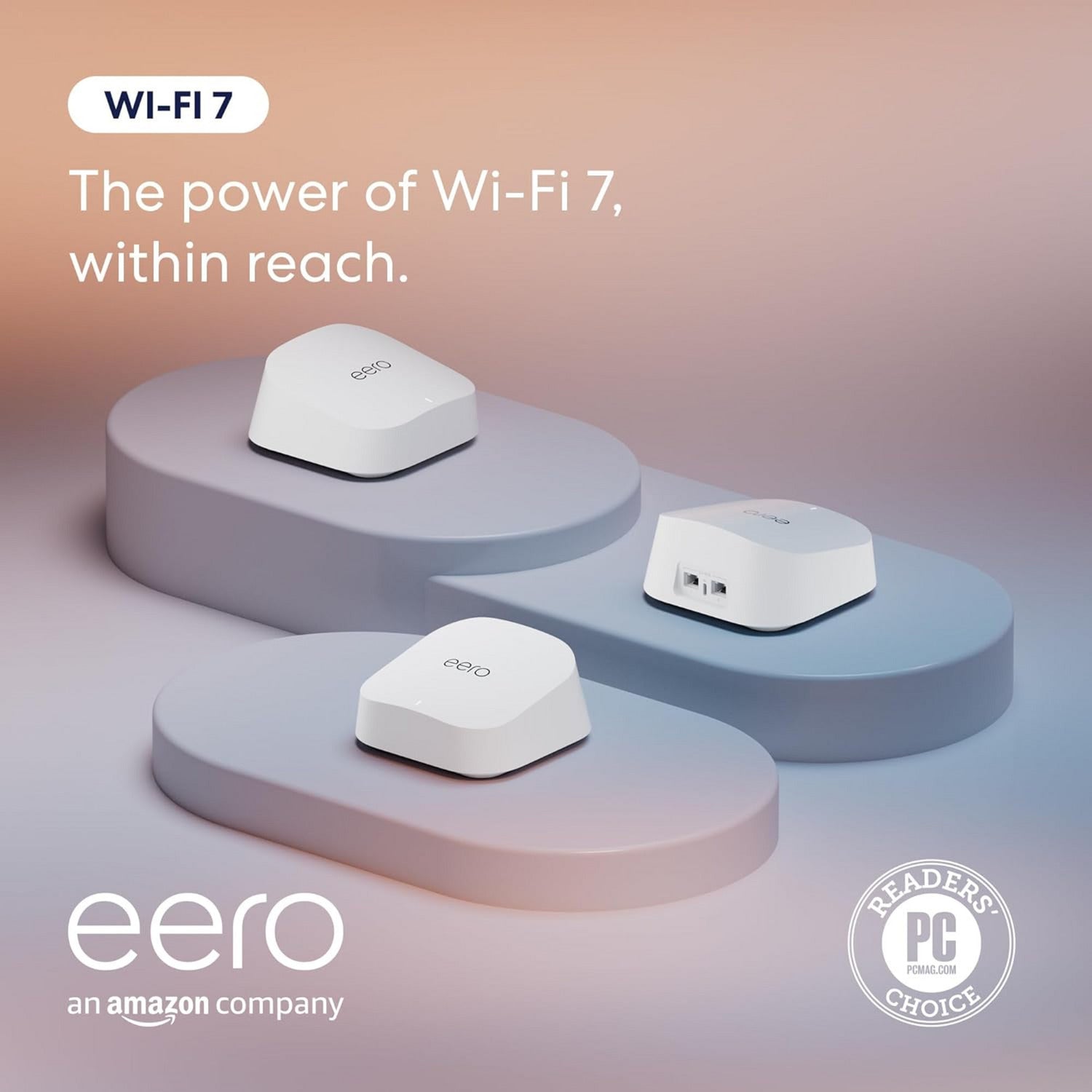 Eero 7 mesh wifi system, 3 stuks mesh router (wit)