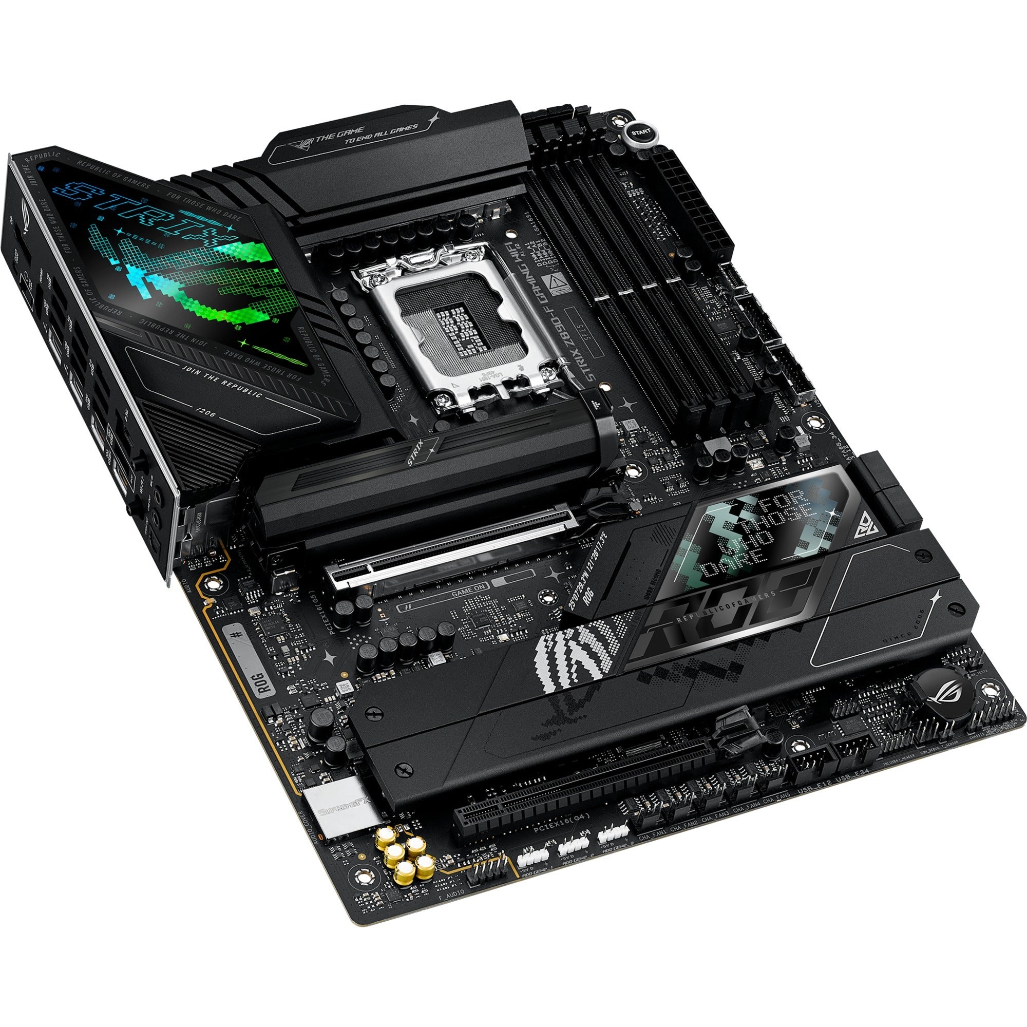 Asus rog strix z890-f gaming wifi socket 1851 moederbord (zwart, raid, 2.5gb-lan, wi-fi 7, bt, sound, atx)