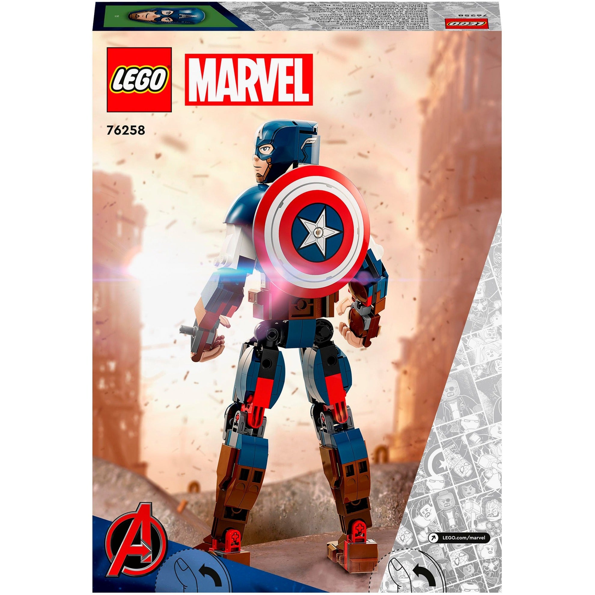 Lego superhelden 76258 captain america bouwfiguur