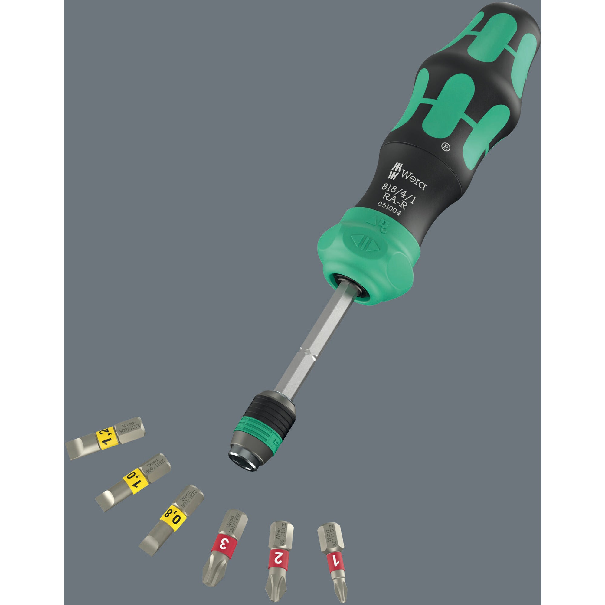 Wera kraftform kompakt 20 ra-r met etui, 6‑delig bitset (zwart groen)