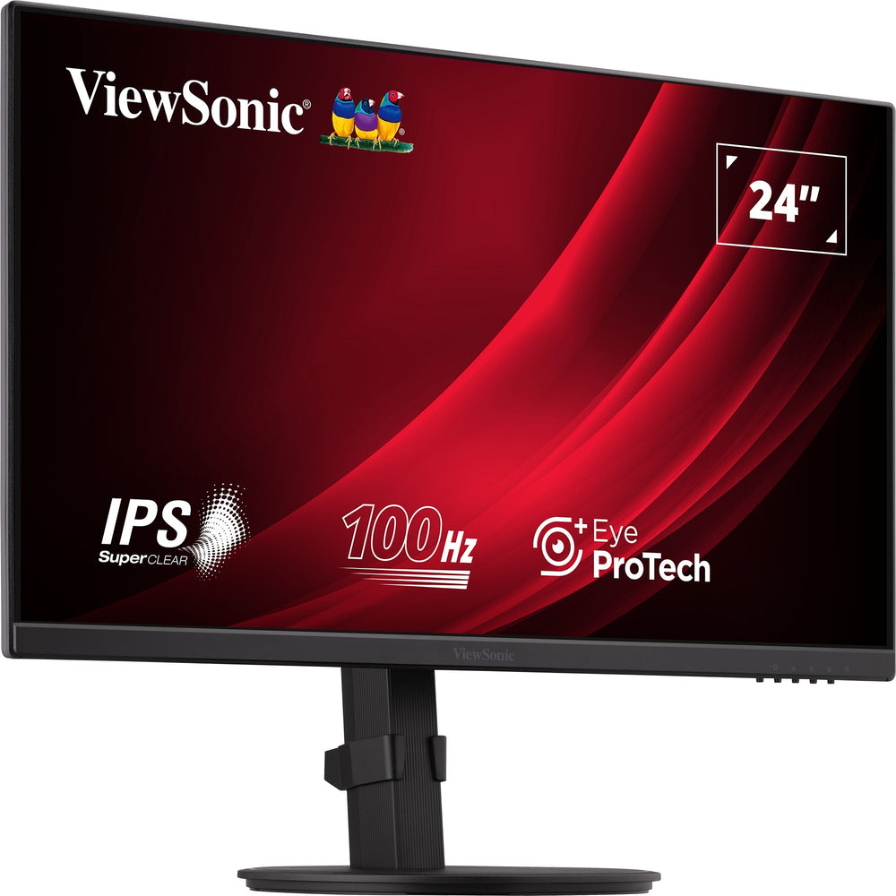 Viewsonic va2408-hdj ergonomische monitor 23.8 (zwart (mat), 1x hdmi, 1x display port, vga, 100 hz)