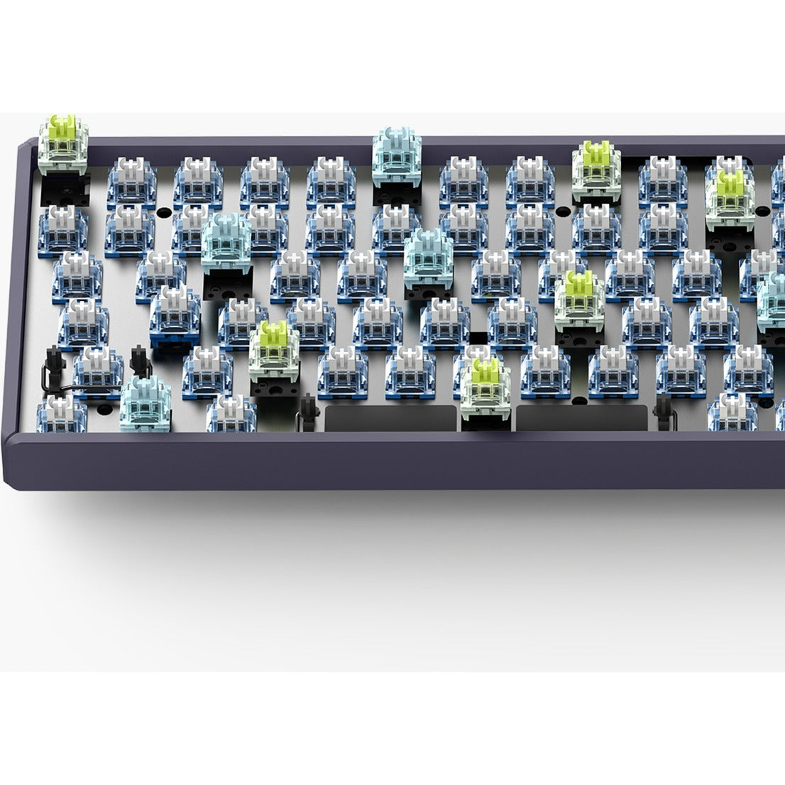 Iqunix f97 lavandin wireless mechanical keyboard, gaming toetsenbord (lavendel, us lay-out, cherry mx silent red, rgb leds, 96%, hot-swappable, pbt, 2.4ghz | bluetooth 5.1 | usb-c)