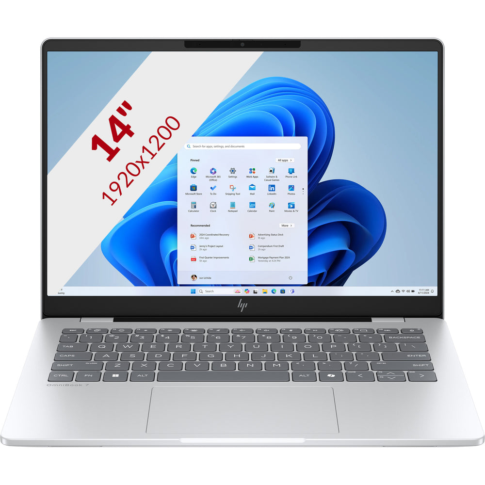 Hp omnibook 7 14-fs0005nd (cf1y8ea) 14 laptop (zilver | core 5 210h | intel graphics | 16 gb | 512 gb ssd)