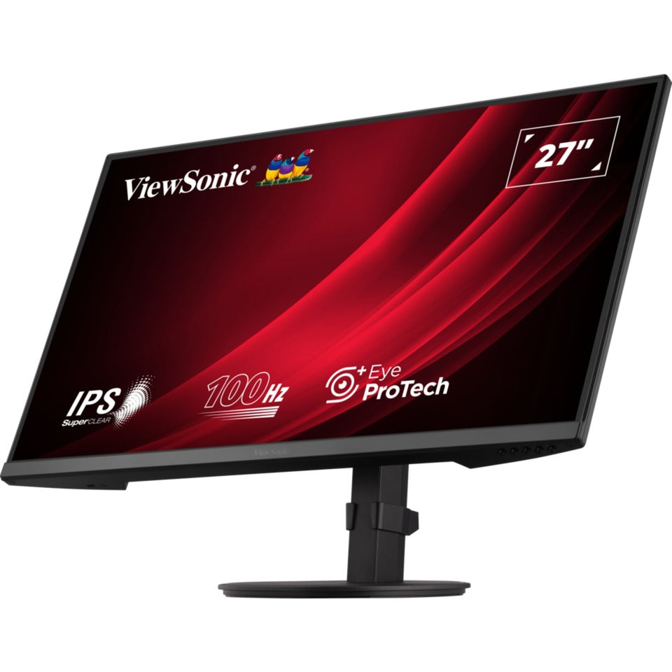 Viewsonic vg2708a 27 monitor (zwart, 1x hdmi, 1x displayport, usb-c, usb-a, sound, 100 hz)
