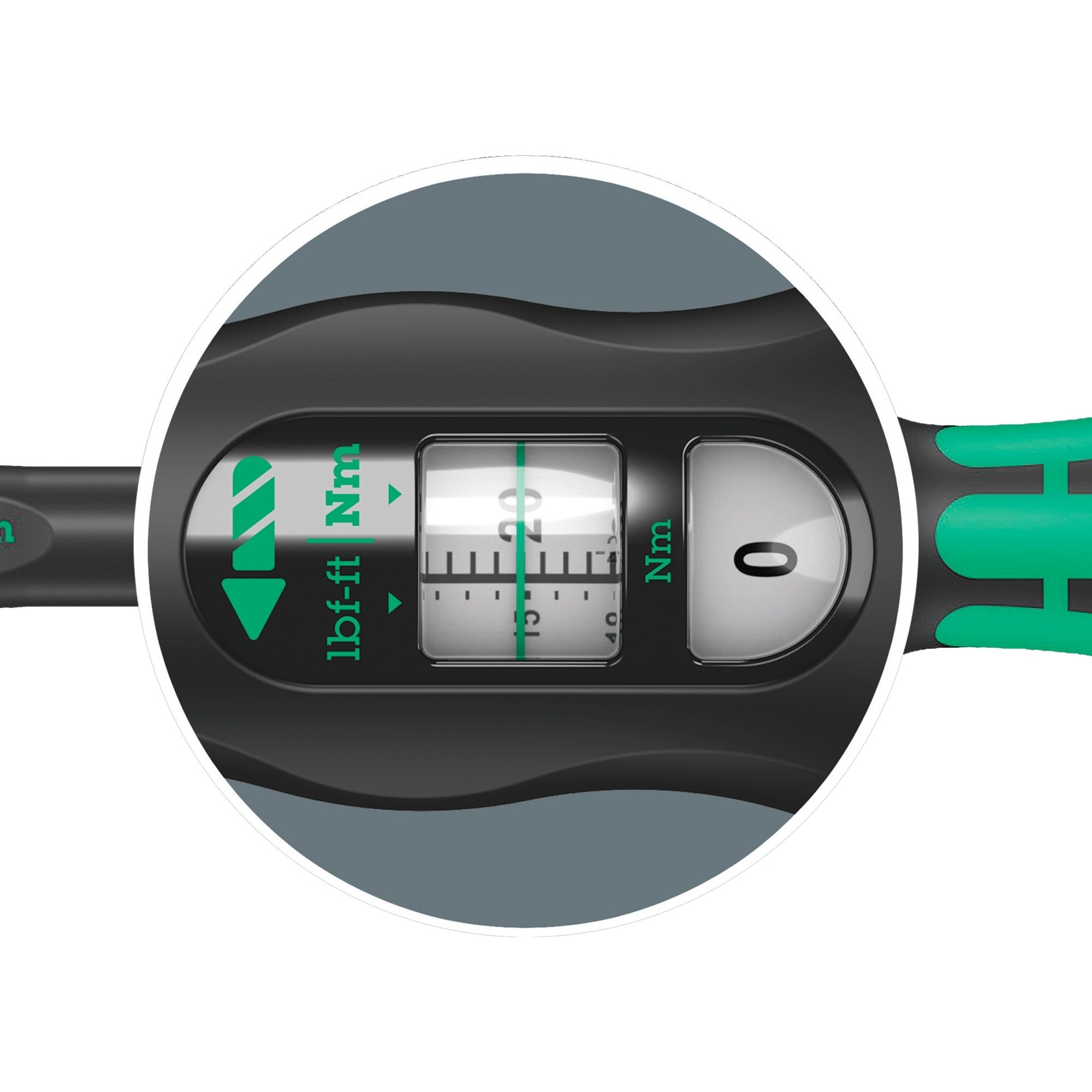 Wera click-torque c 1 draaimomentsleutel met omschakelratel, 10-50 nm (zwart groen, uitvoering 1 2 )