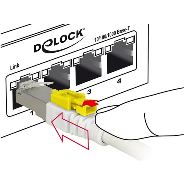Delock cat.6a netwerkkabel (wit, 5 meter, s stp, rj-45)