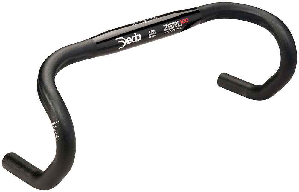 Deda Stuurbocht Zero100 Anatomisch 46cm Zwart Aluminium