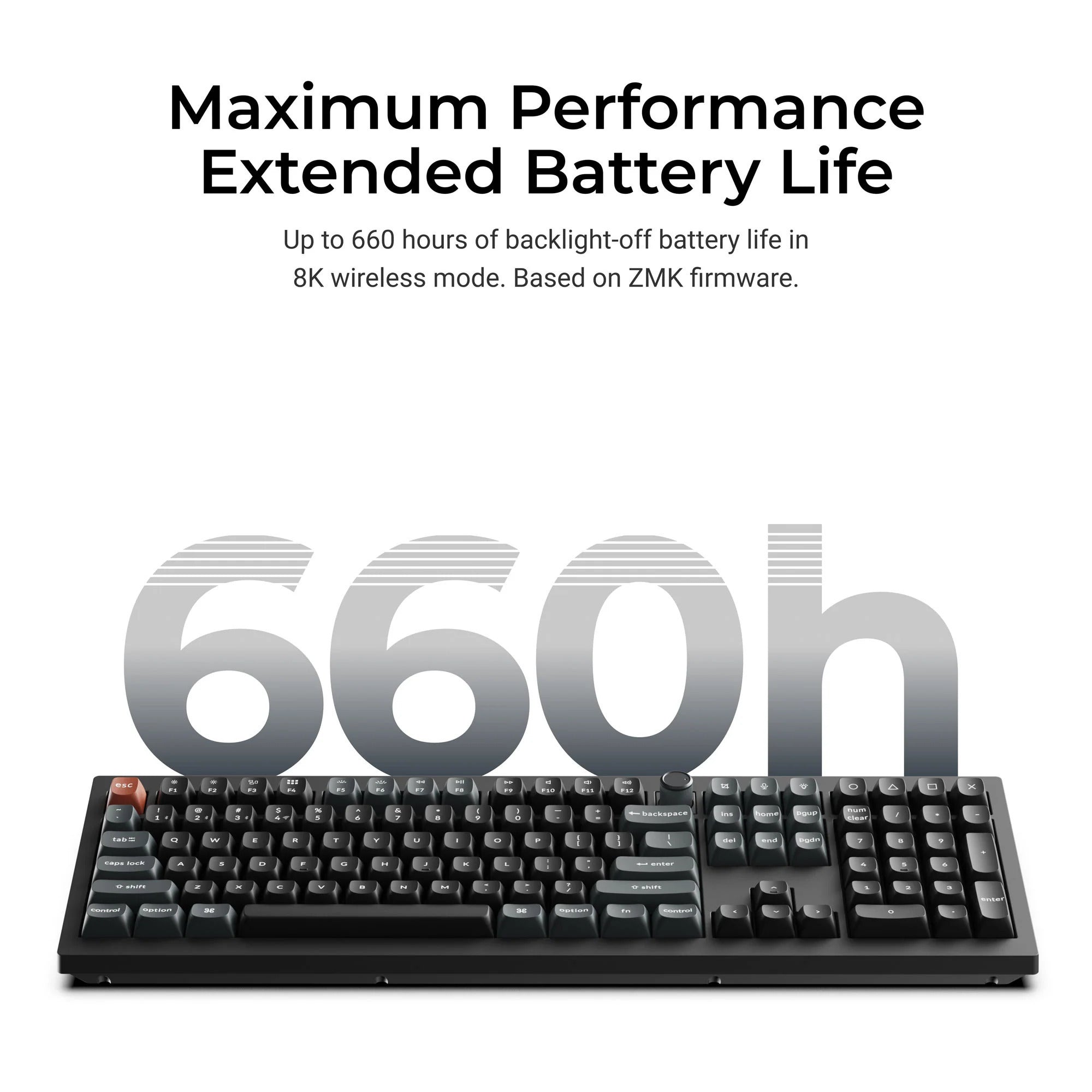 Keychron v6 ultra 8k wireless custom mechanical keyboard (zwart, us lay-out (qwerty), silk pom brown, 100%, rgb, hot swap, 2.4 ghz | bluetooth 5.3 | usb-c)