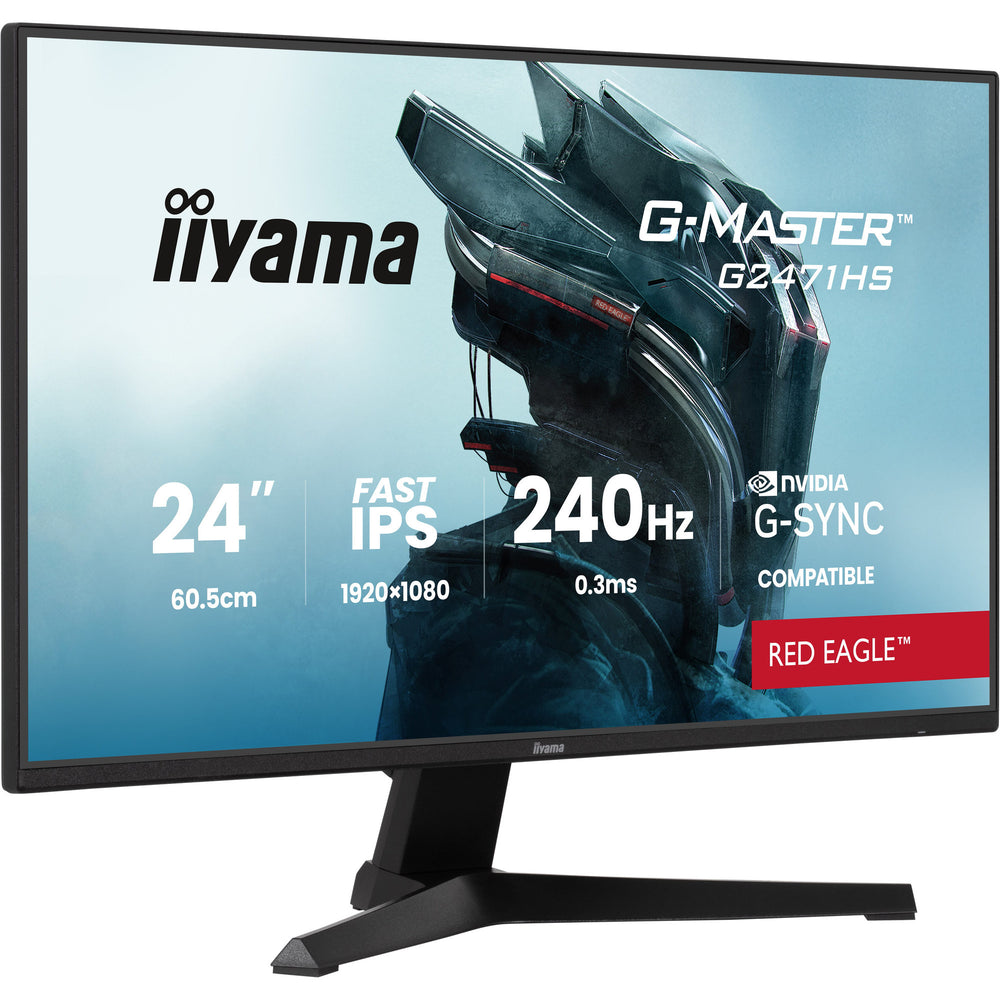 Iiyama g-master red eagle g2471hs-b1 23.8 gaming monitor (zwart, 2x hdmi, displayport, 240 hz)