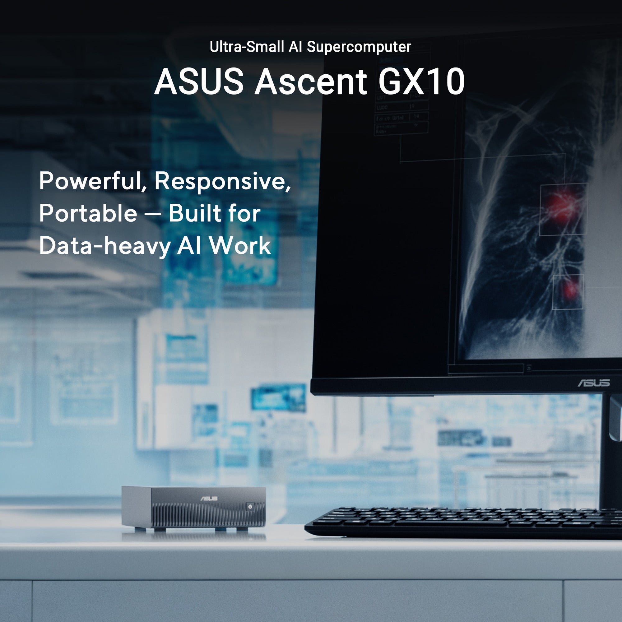 Asus ascent gx10 arm v9.2-a 128 1 mini-pc (donkergrijs | nvidia gb10 grace blackwell | dgx spark | nvlink-c2c | 128 gb | 1 tb ssd)