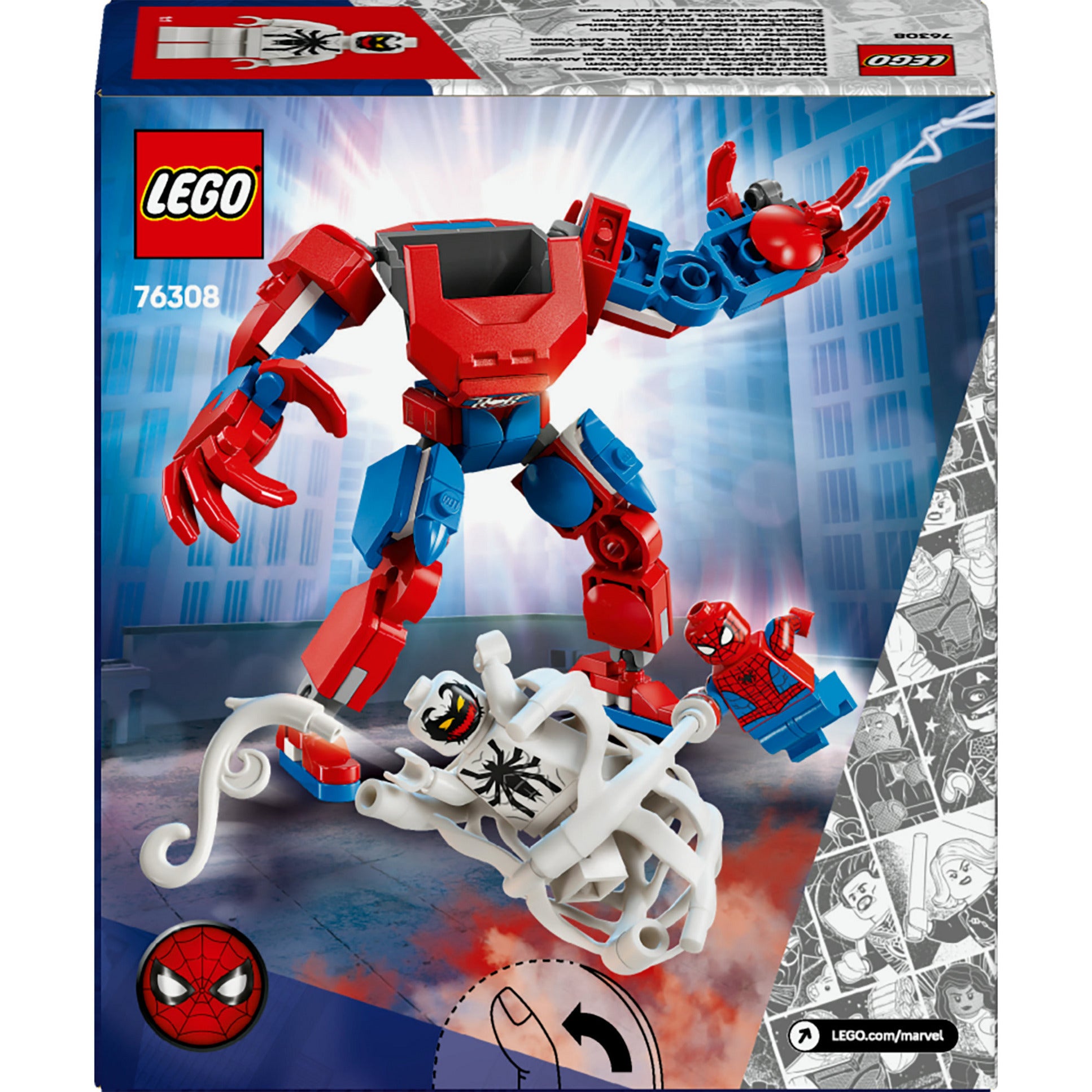 Lego superhelden 76308 spider-man mecha vs. antigif