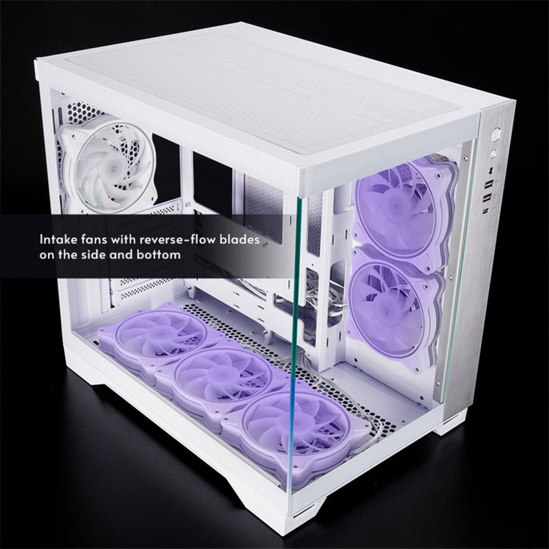 Chieftec visio midi tower behuizing (wit | 2x usb-a | 1x usb-c | rgb | tempered glass)