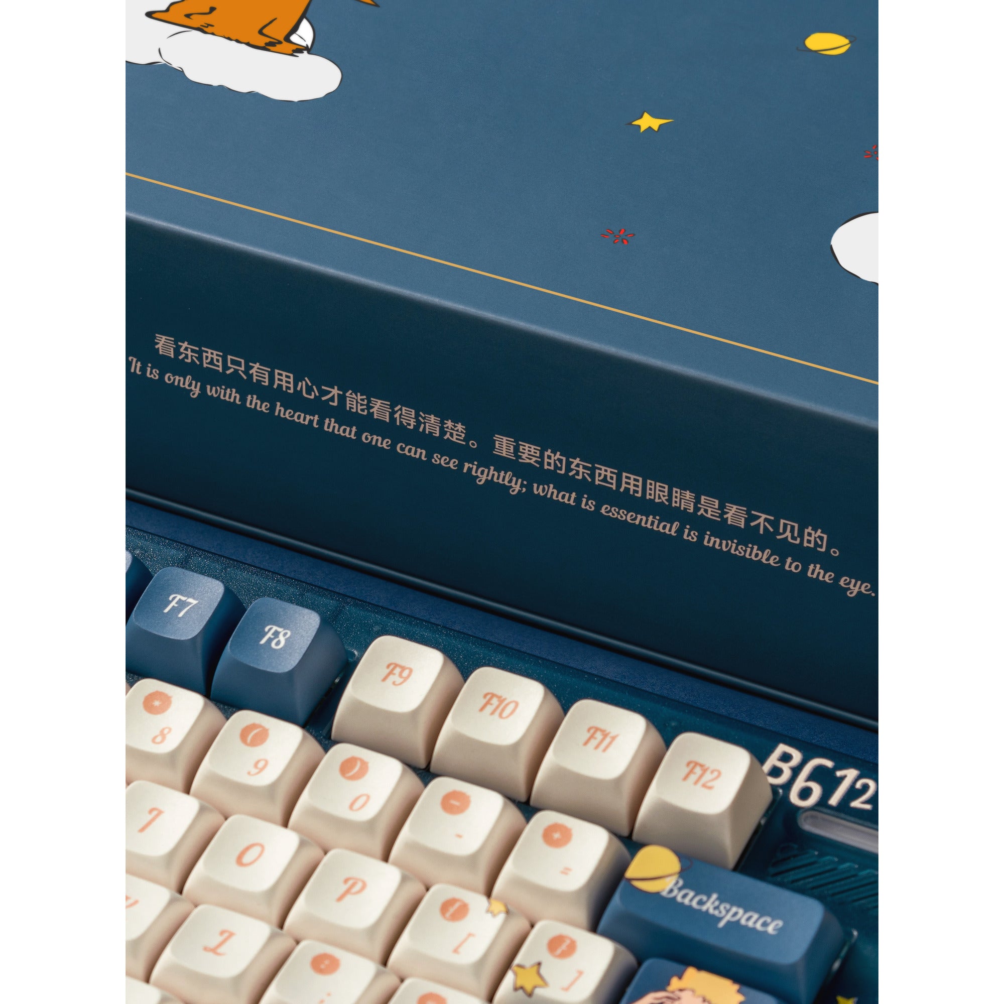 Iqunix zx75 sky encounter wireless mechanical keyboard, gaming toetsenbord (blauw wit, us lay-out, iqunix silent rose, rgb leds, 75%, hot-swappable, double-shot pbt, 2.4ghz | bluetooth 5.1 | usb-c)