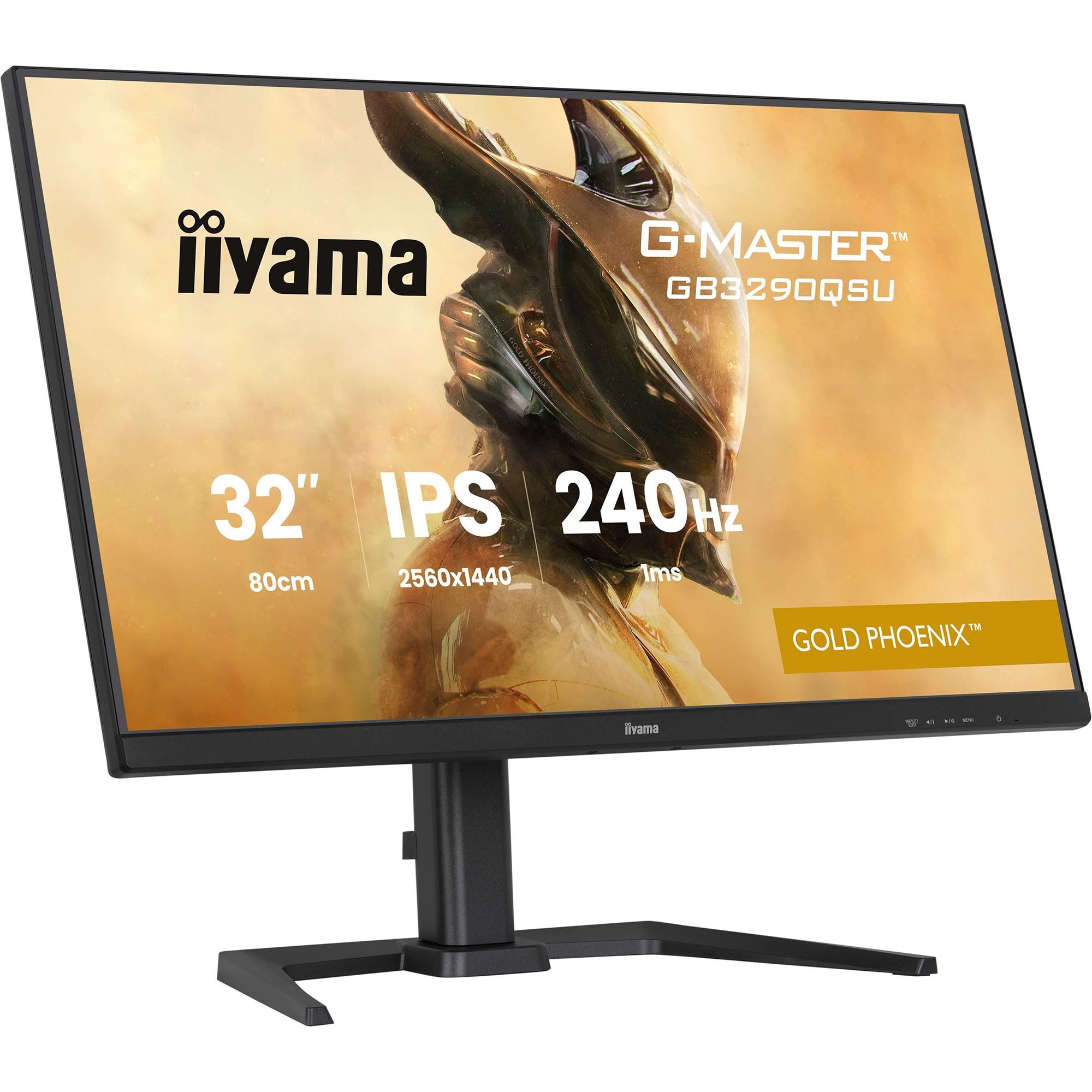 Iiyama g-master gold phoenix gb3290qsu-b1 31.5 gaming monitor (zwart (mat), 2x hdmi, displayport, 2x usb-a, 2x usb-b, 240 hz)