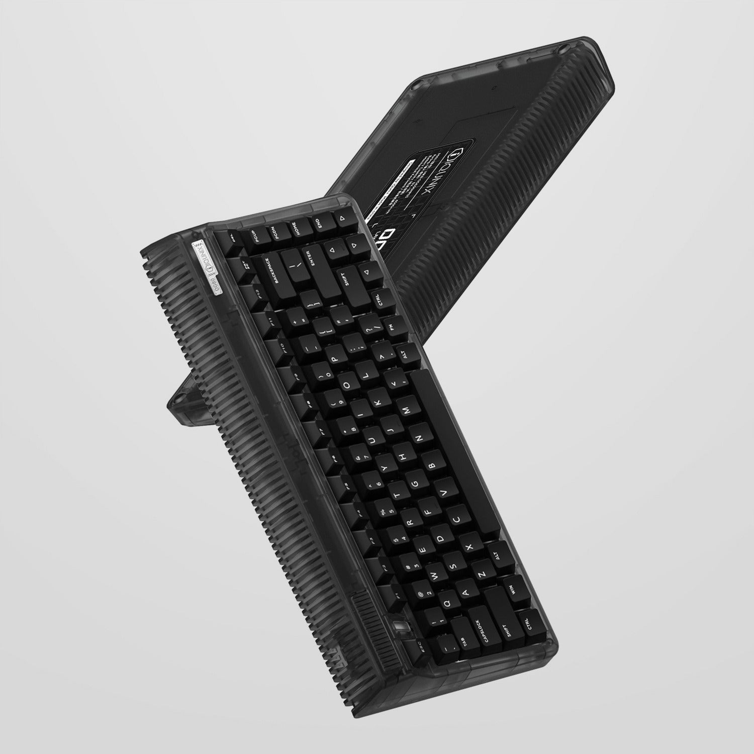 Iqunix og80 dark side wireless mechanical keyboard, gaming toetsenbord (zwart, us lay-out, gateron red, rgb leds, 80% (tkl), hot-swappable, pbt, 2.4ghz | bluetooth 5.1 | usb-c)