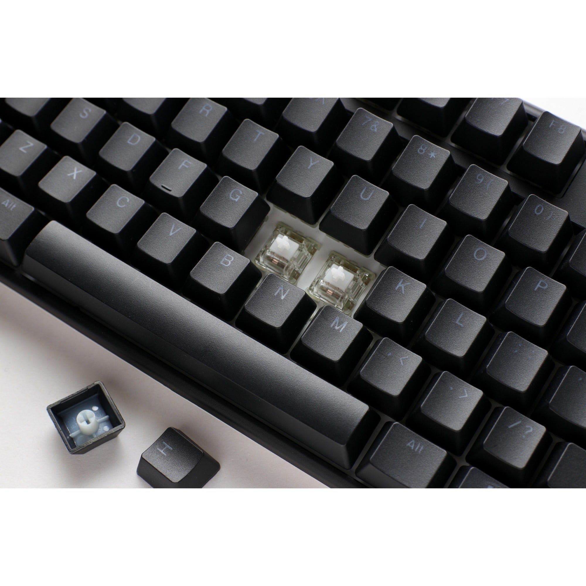 Ducky one 3 classic tkl, toetsenbord (zwart wit, us lay-out, cherry mx speed silver, rgb led, double-shot pbt, hot-swappable, quack mechanics, 80%)