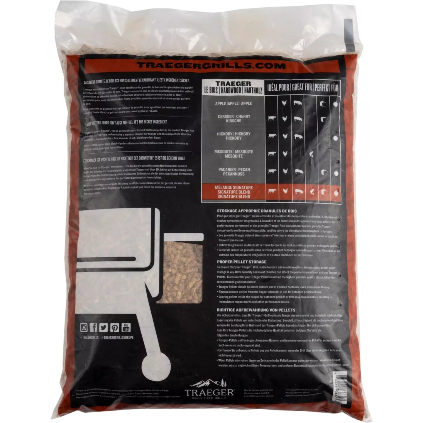 Traeger pellets van hardhout signature brandstof (9 kg)