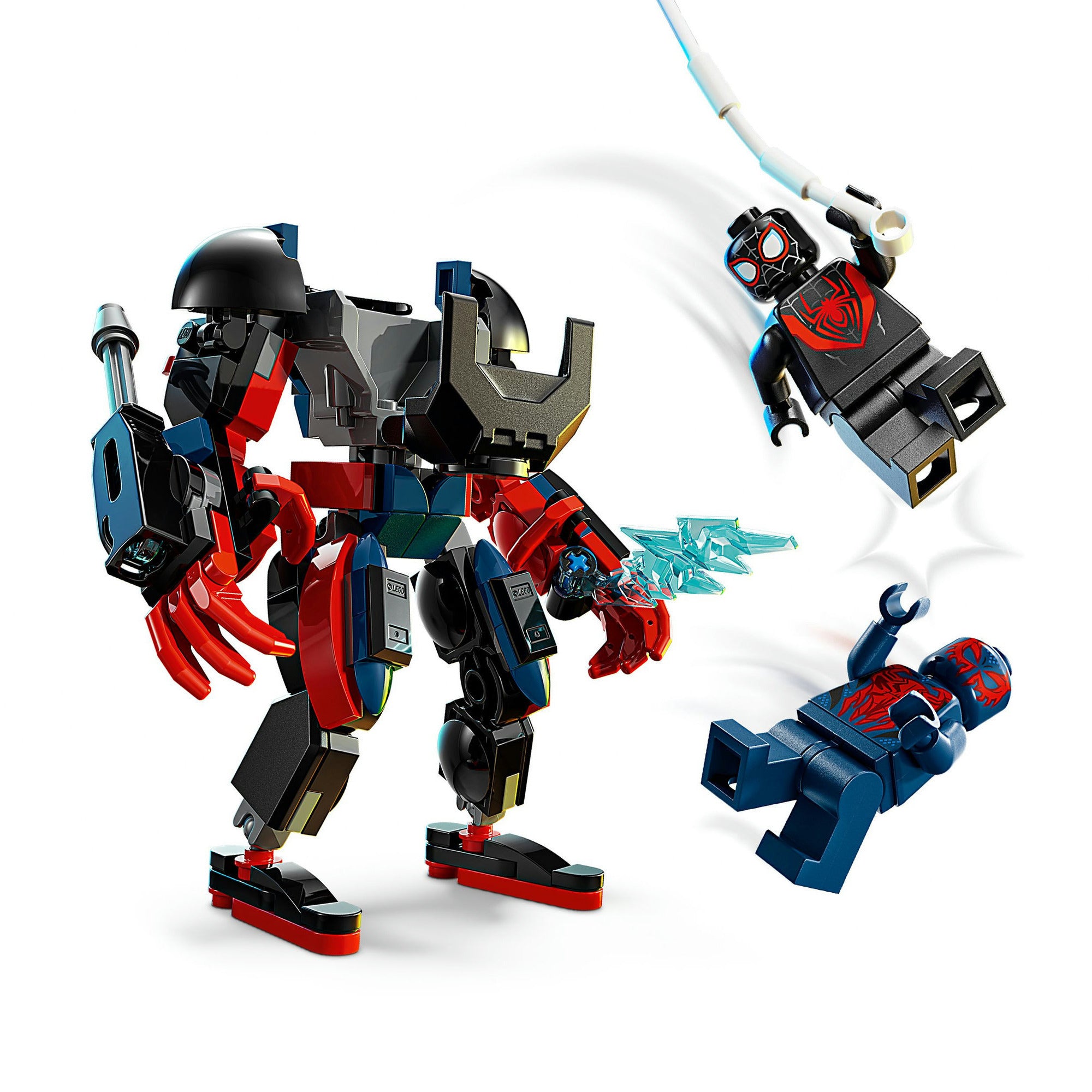Lego marvel super heroes - miles morales mecha vs. spider-man 2099 constructiespeelgoed (76337)