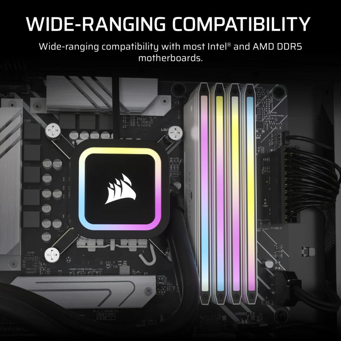 Corsair dominator titanium ddr5 lighting enhancement kit ledverlichting (wit, cmplekit2w)