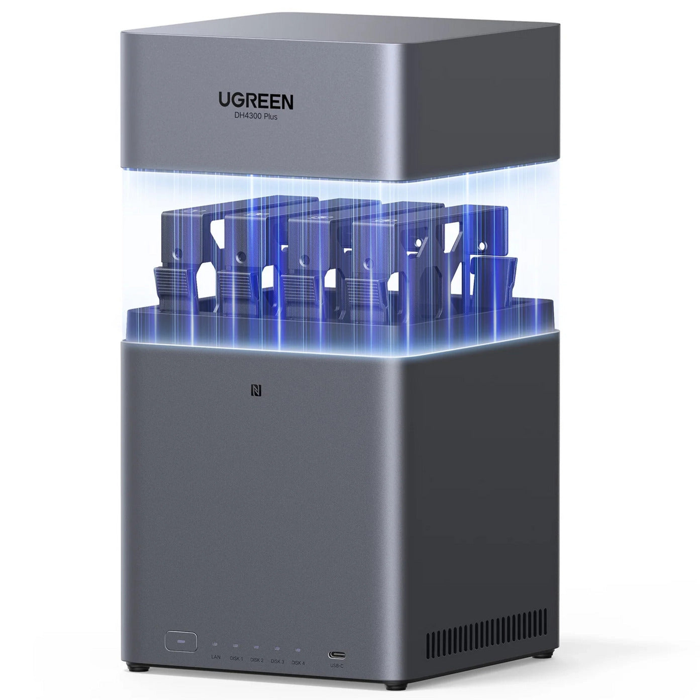Ugreen nasync dh4300 plus (grijs, 1x 2,5gbe, hdmi, usb-c)