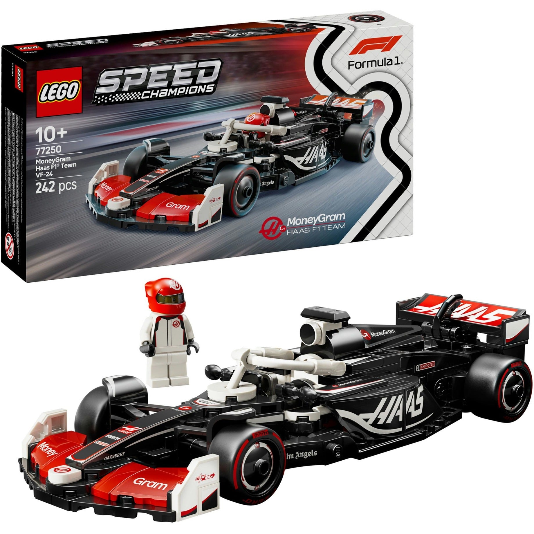 Lego speedkampioenen 77250 moneygram haas f1 team vf-24 racewagen