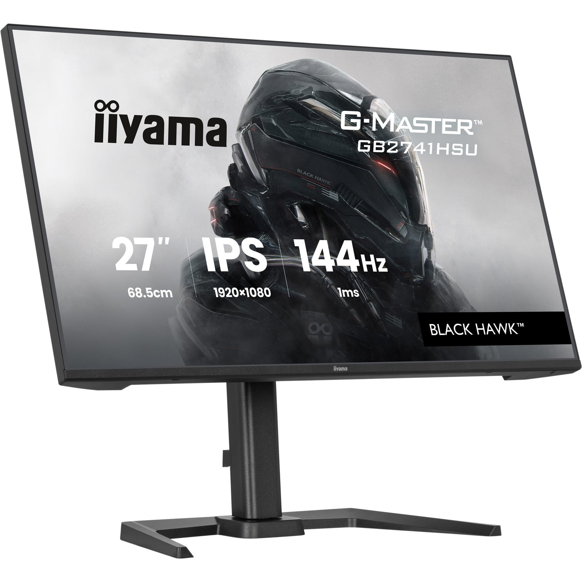 Iiyama g-master black hawk gb2741hsu-b1 27 gaming monitor (zwart, hdmi, displayport, 2x usb-a, usb-b, 144 hz)