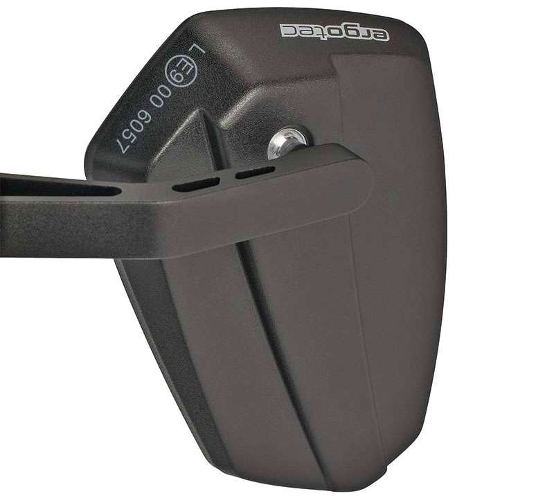 Ergotec Spiegel M-77 korte arm 120 x 80-55 mm aluminium zwart gezandstraald (K gekeurd)