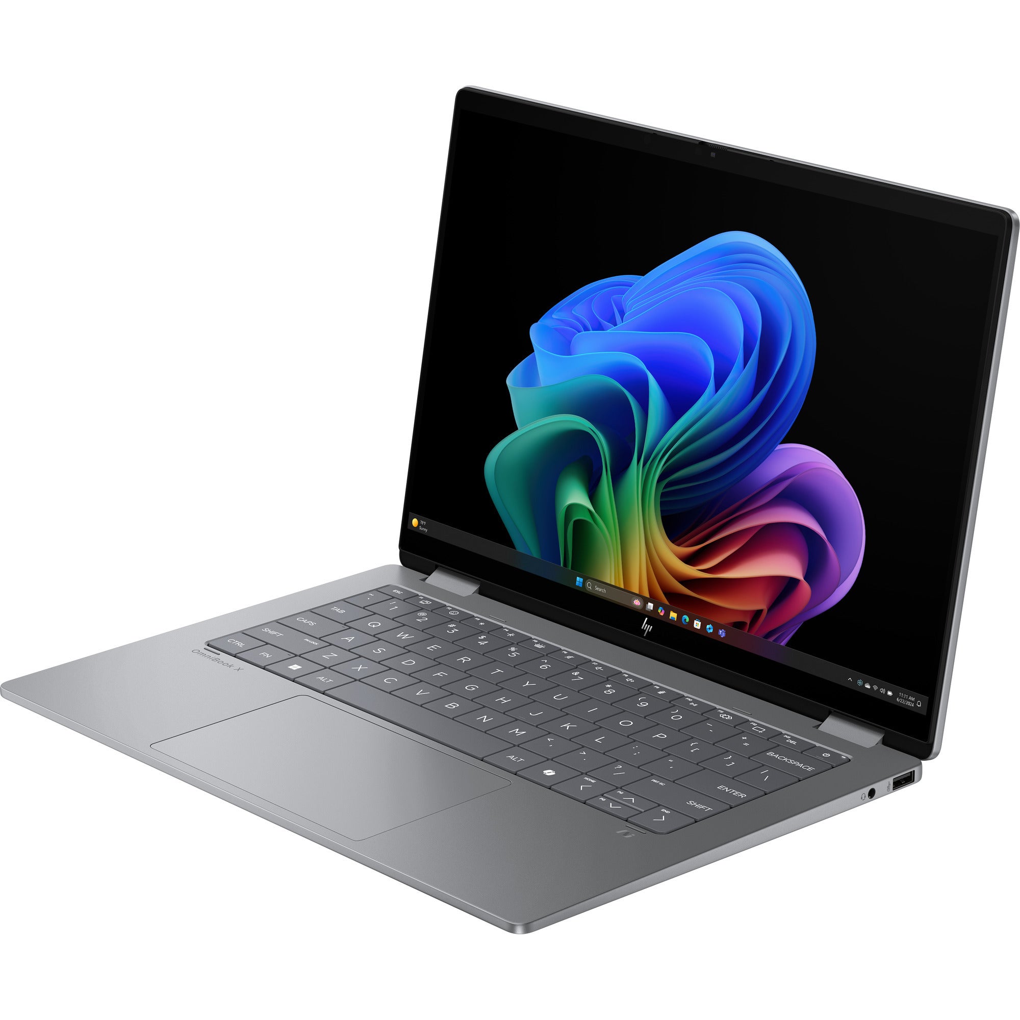 Hp omnibook x flipngai 14-fk0070nd 14 copilot+ 2-in-1 laptop (zilver | ryzen ai 7 350 | radeon 860m | 16 gb | 1 tb ssd | touch)