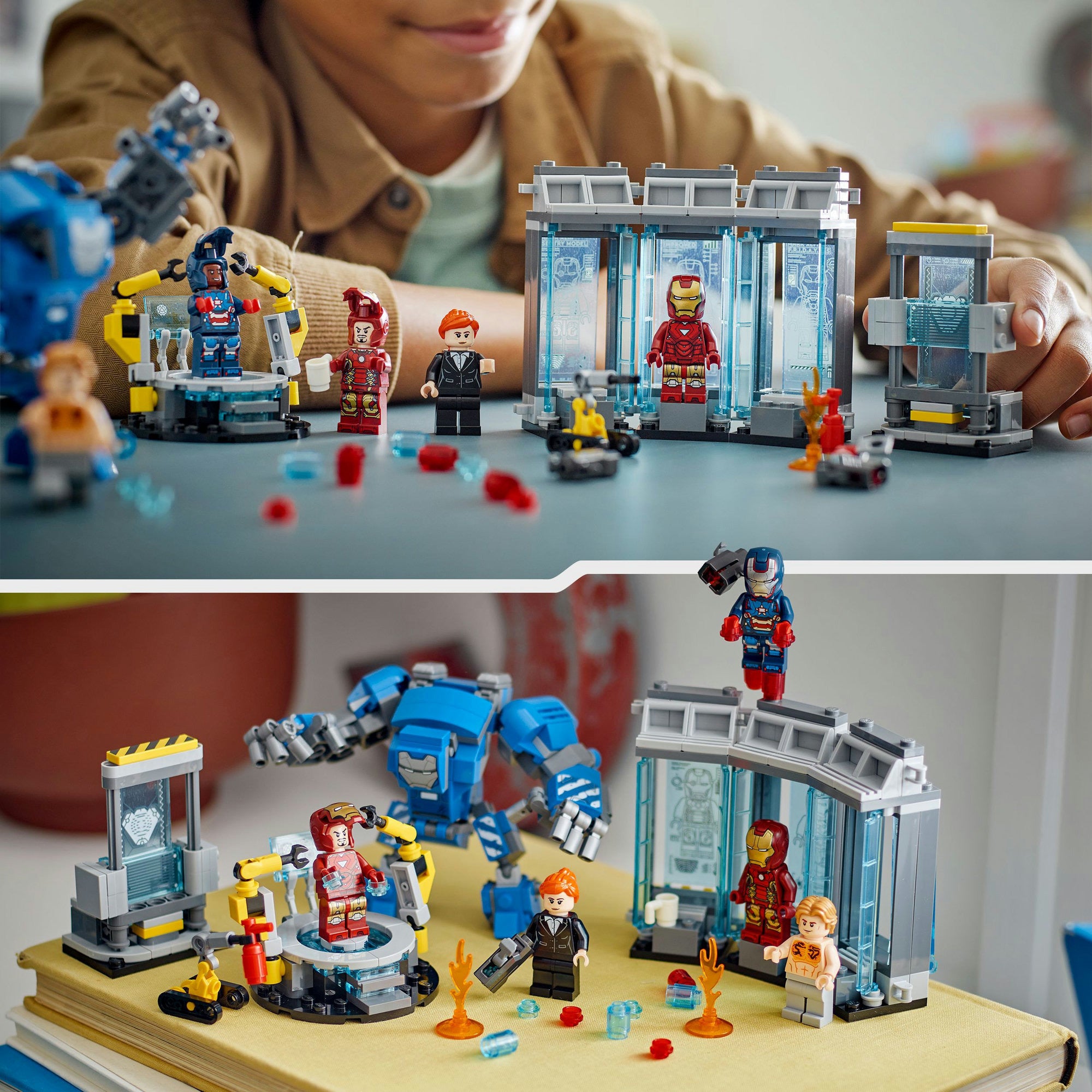 Lego 76315 superhelden wonder iron mans laboratorium: harnasruimte