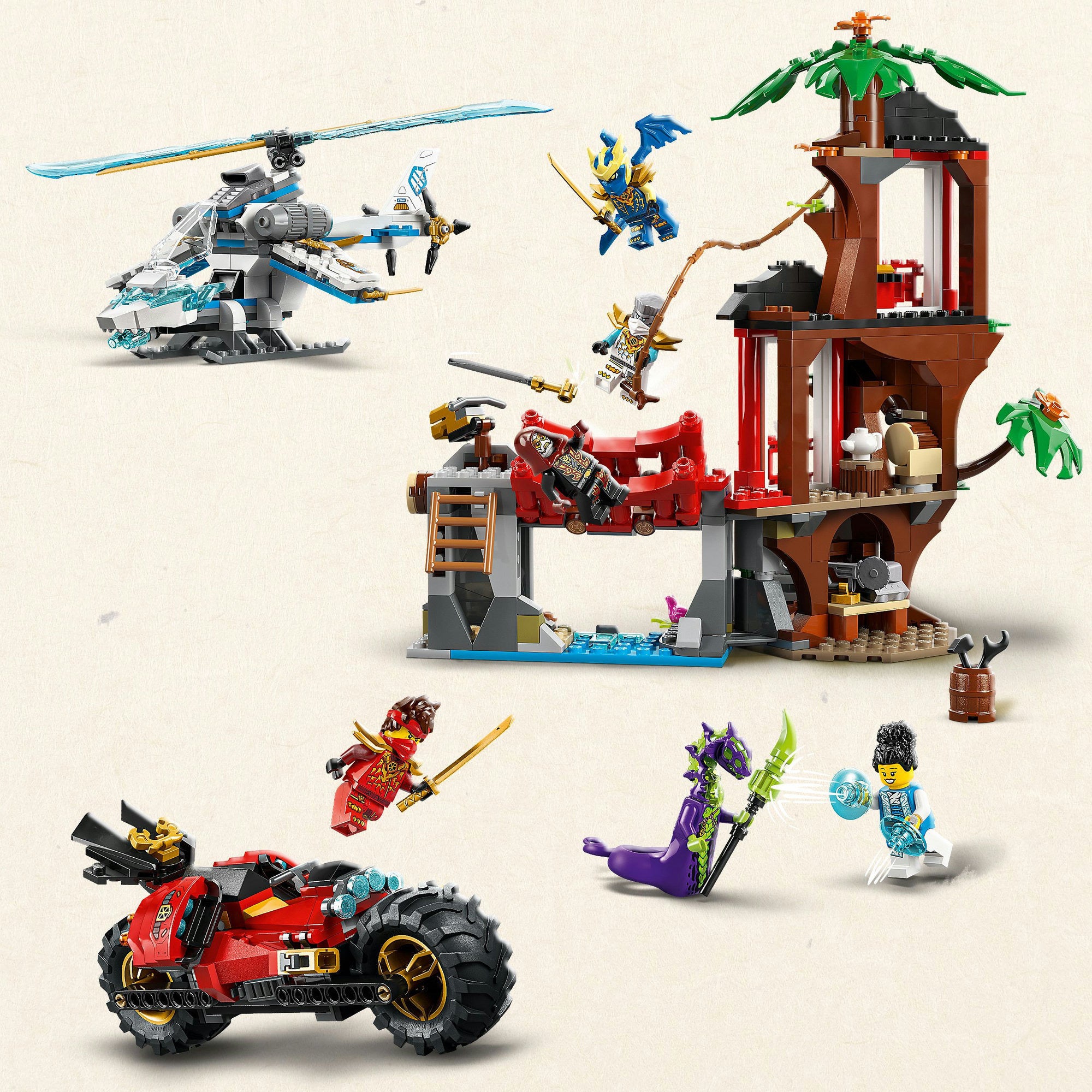 Lego ninjago 71857 ninjavoertuigen bij de boomhut