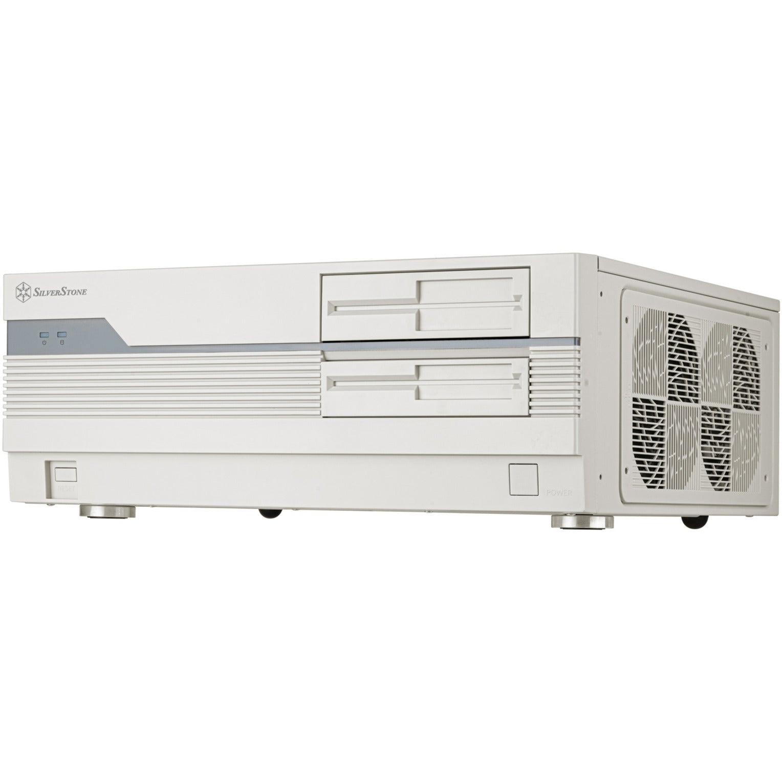 Silverstone flp01 htpc behuizing (crème | 2x usb-a | 1x usb-c)