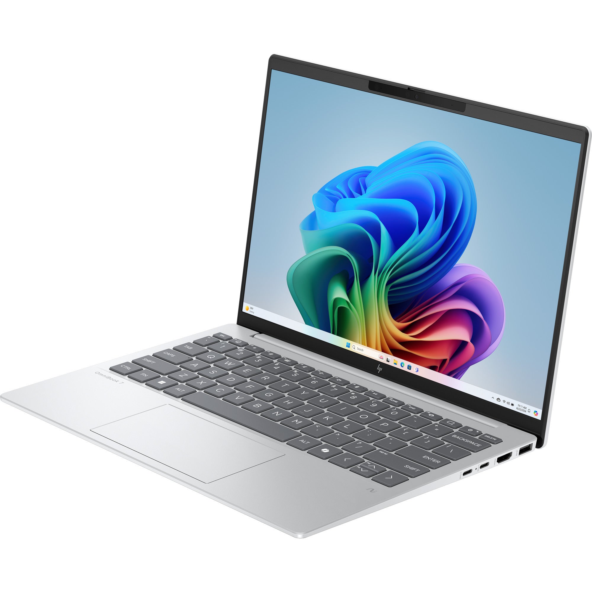 Hp omnibook 7 aerongai 13-bg1076nd 13.3 copilot+ laptop (zilver | ryzen ai 7 350 | radeon 860m | 32 gb | 1 tb ssd)