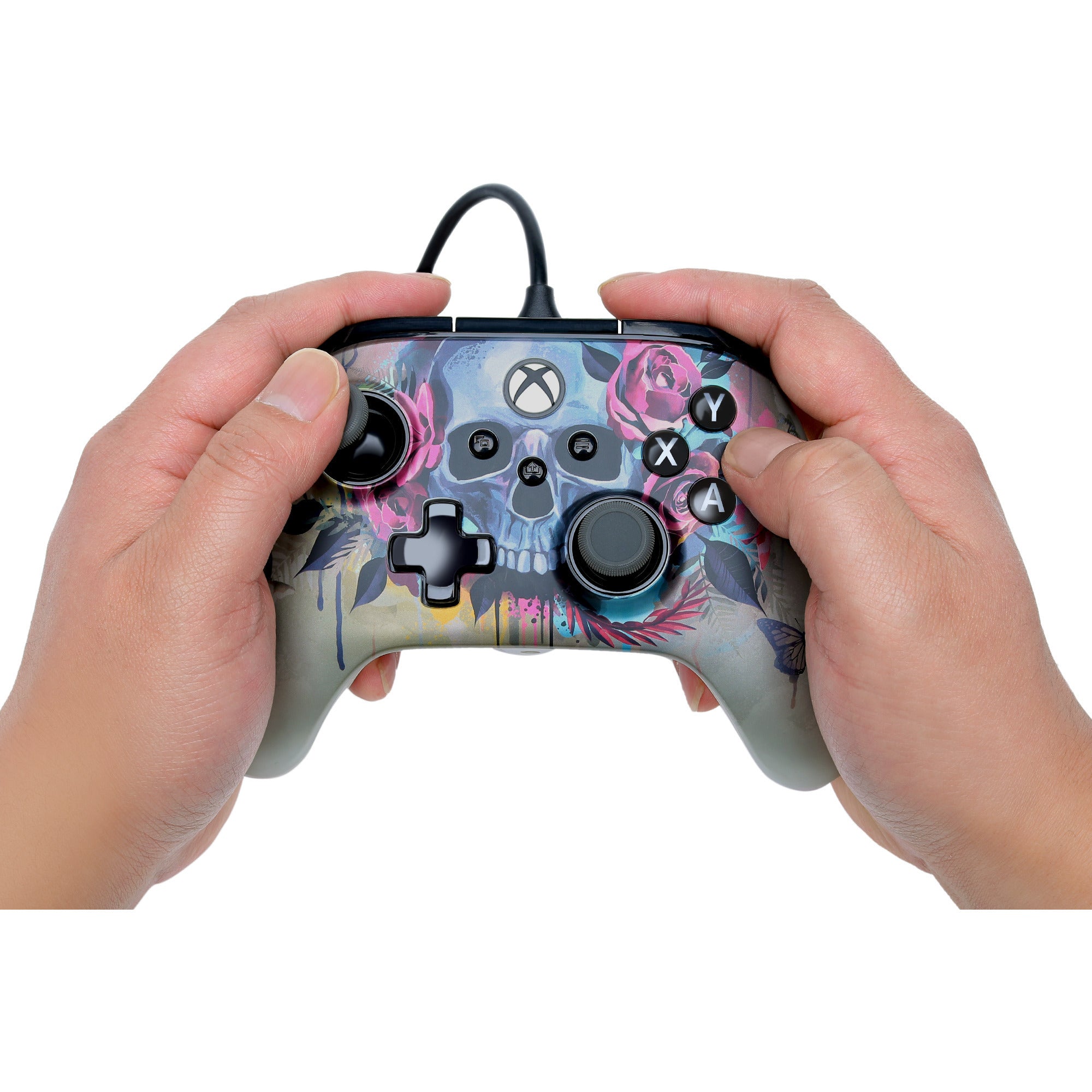 Powera advantage plus bedrade controller voor xbox series x|s - bloom gloom (zilver, xbox series x|s, xbox one, pc)
