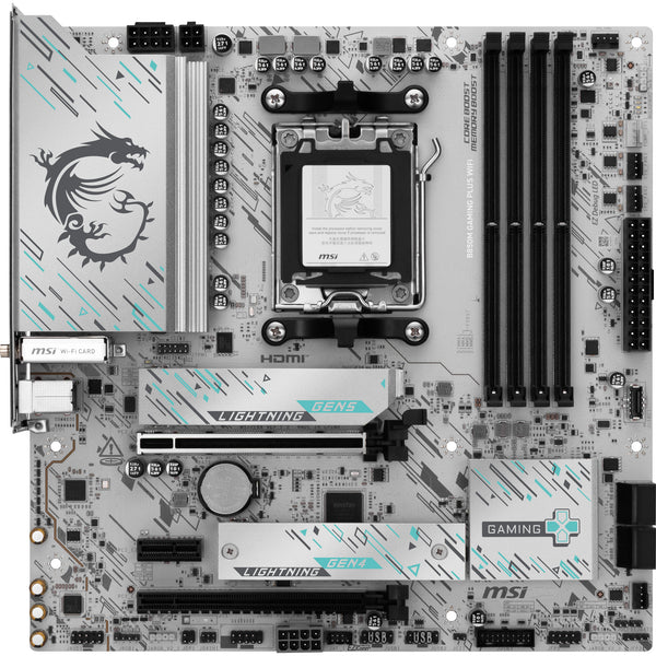Msi b850m gaming plus wifi socket am5 moederbord (raid, 5gb-lan, wi-fi 7, bt, sound, µatx)